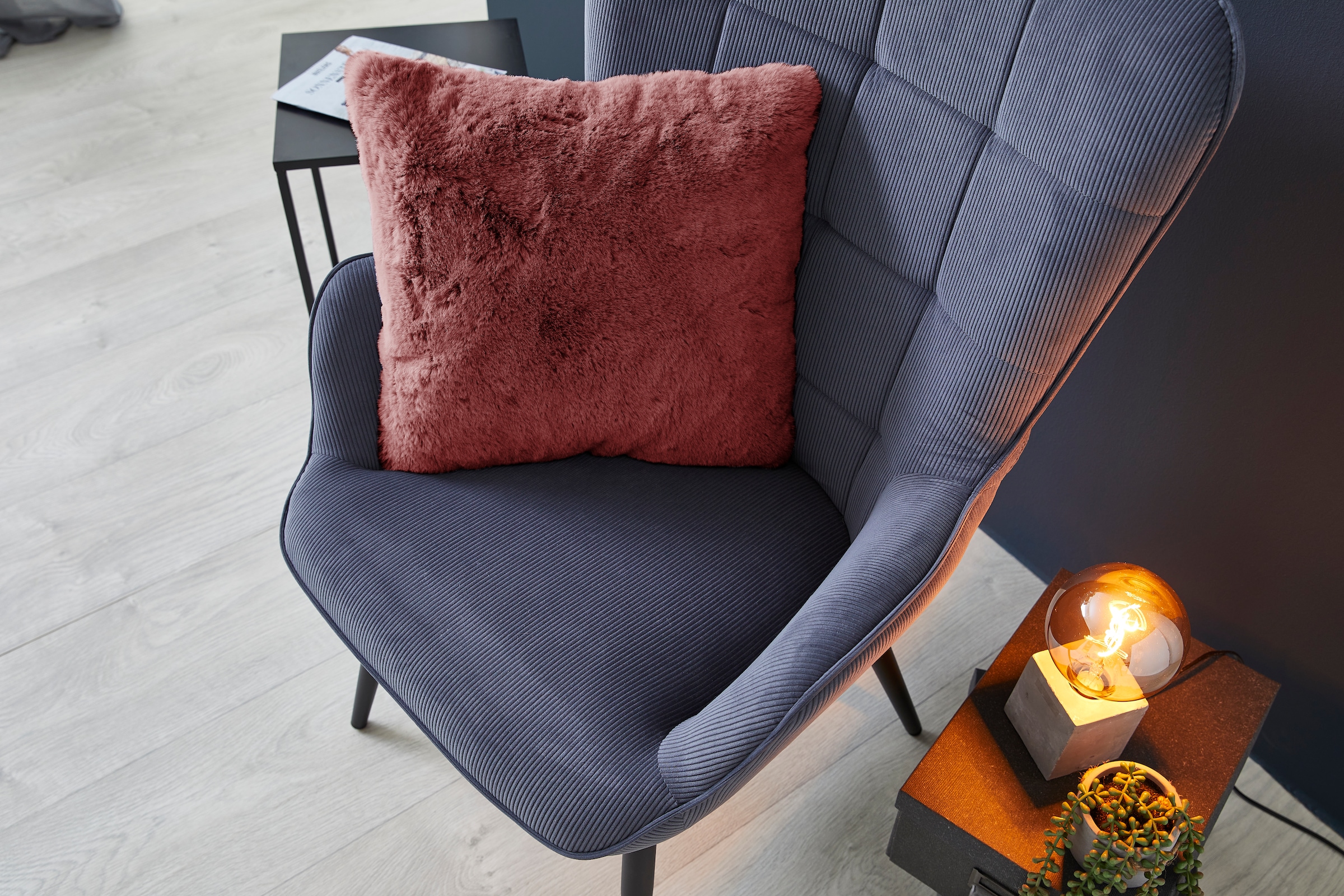 LUXOR living Fellkissen »Dekokissen Novara« Kunstfell, eckig, 40x40 cm, sehr weich, mit Füllung, Wohnzimmer