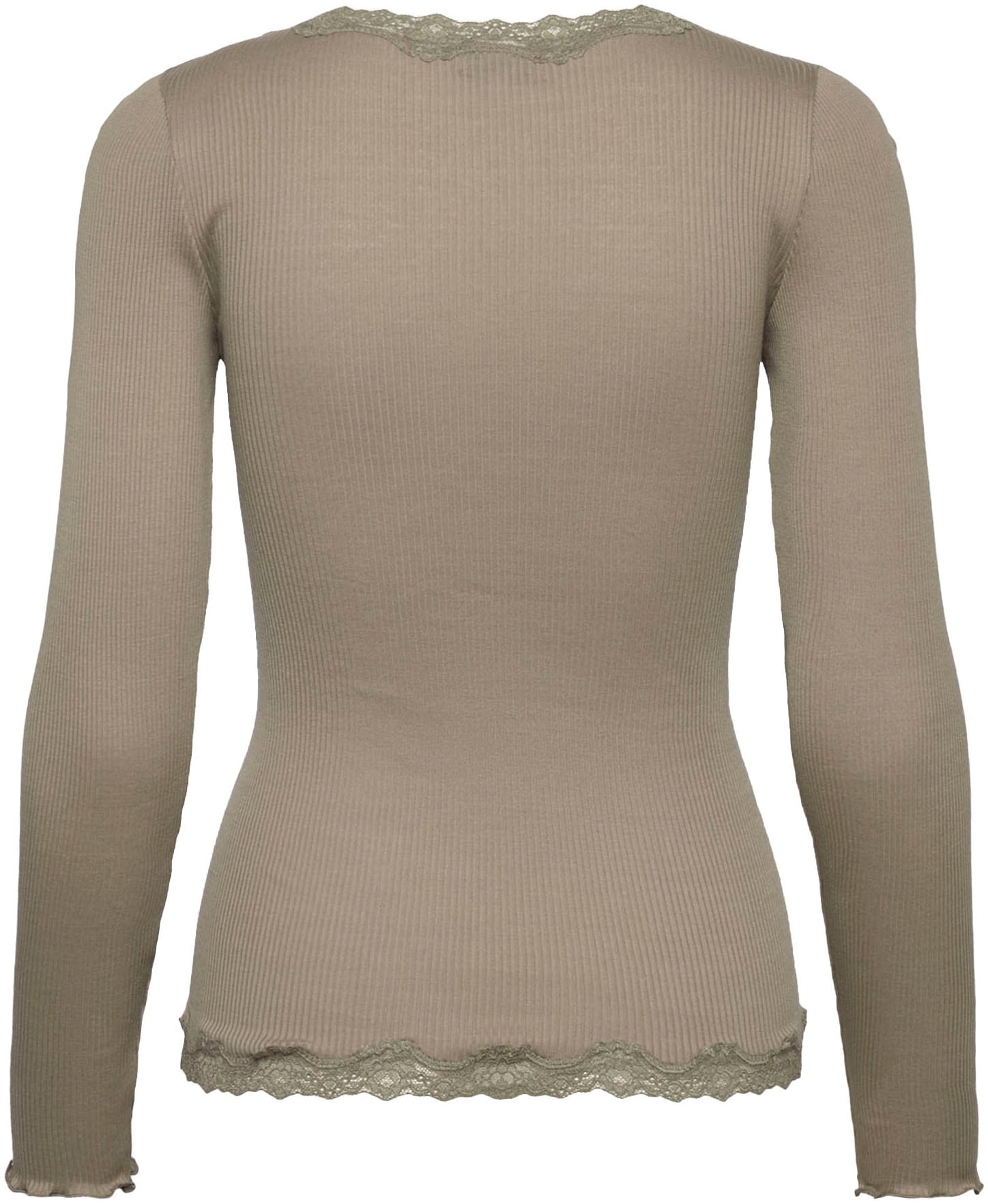 rosemunde Strickjacke »Babette Silk Cardigan mit Seide« Vintage-Spitzenbesatz, Perlmuttknopfleiste, Langarm, Seidenmix