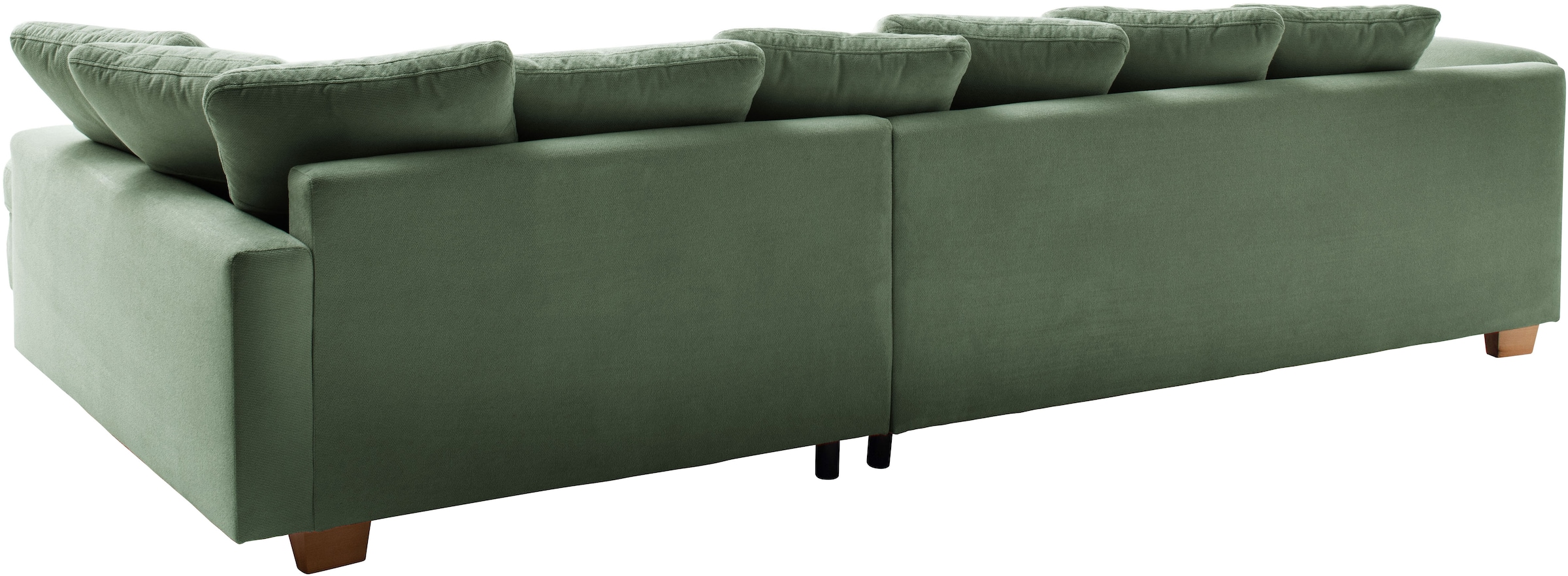 Mr. Couch Ecksofa »Bologna, L-Form, mit Holzfüßen«, wahlweise mit Kaltschaum