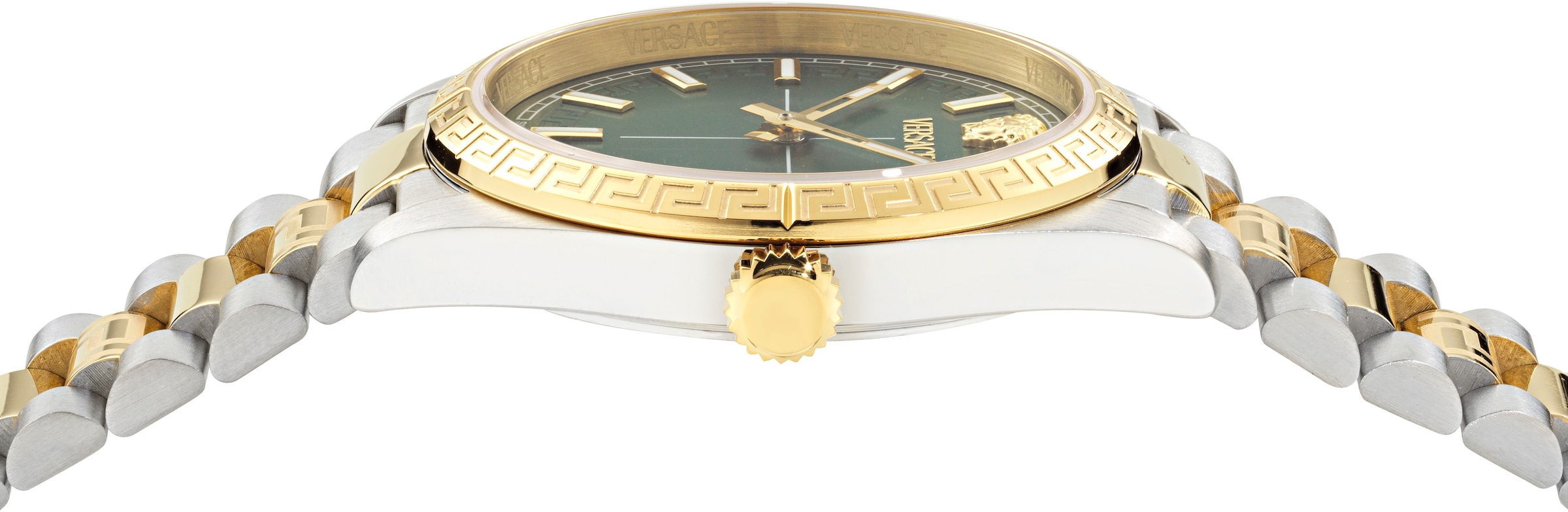 Versace Quarzuhr »MILLENYIUM LADY« Armbanduhr, Damenuhr, Swiss Made, Edelstahlarmband, analog