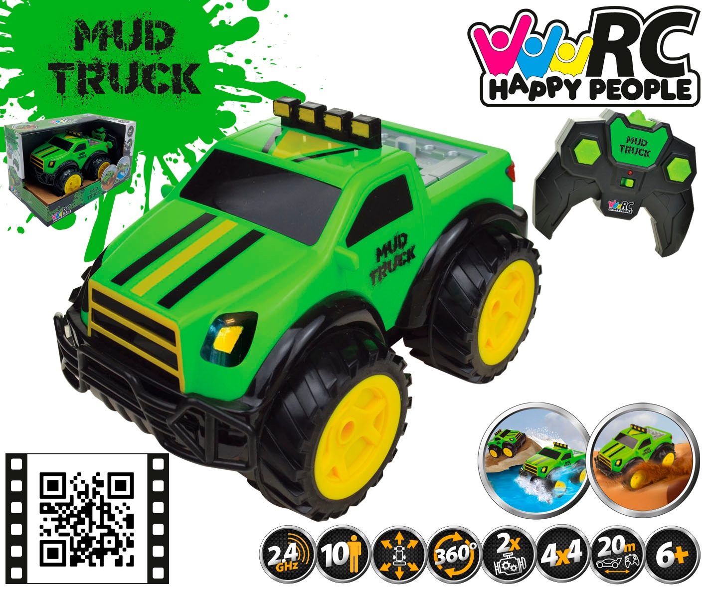 Happy People RC-Truck »Mud Truck Amphibienfahrzeug«