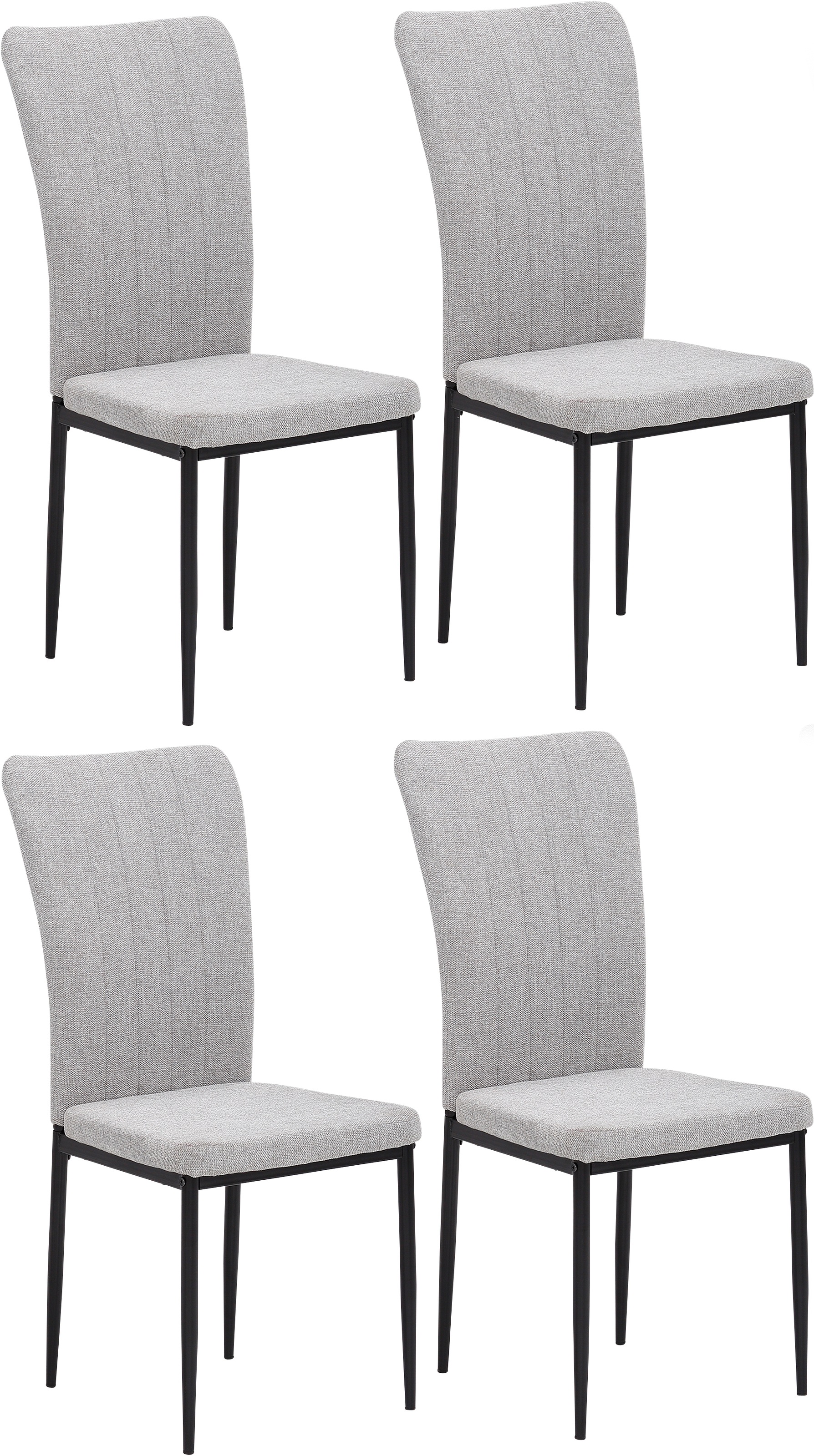 Home affaire 4-Fußstuhl »Bergamo« (Set) 4 Stk.erhältlich in Samt, Vintage-M günstig online kaufen