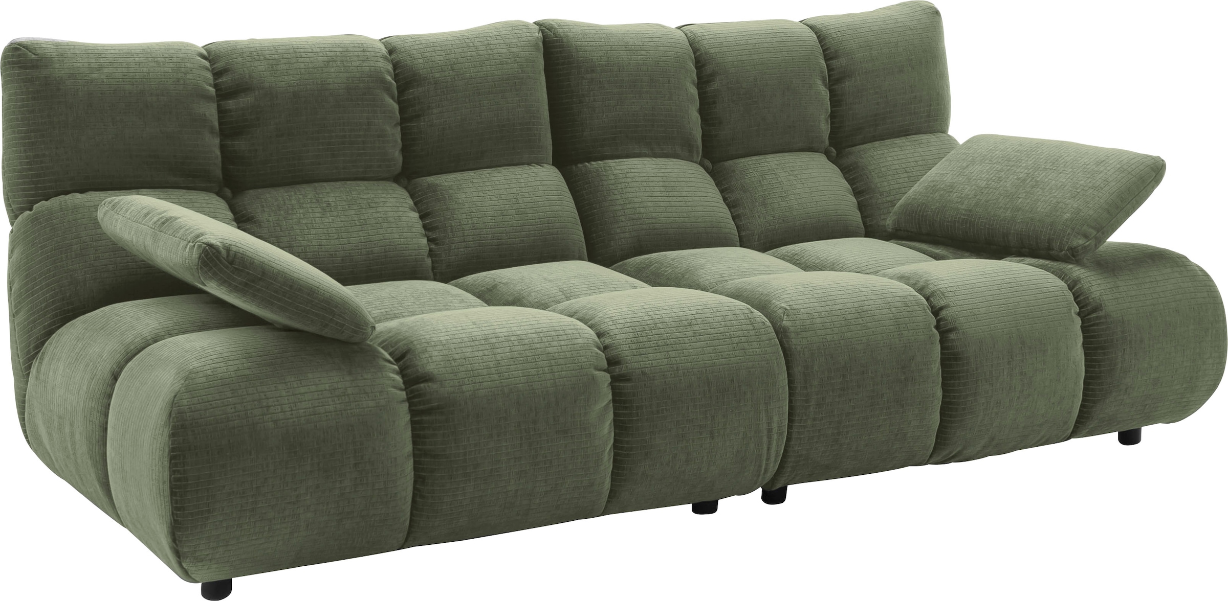 Home affaire 3-Sitzer »Cozy Bubble, mit klappbaren Armlehnen, Breite 220cm« mit eleganter Steppung, Rundumbezug & weicher Polsterung