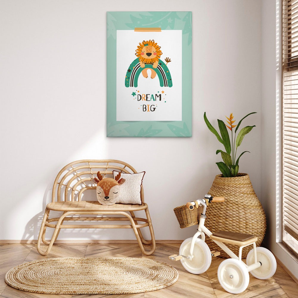 A.S. Création Leinwandbild »Dream Big 2 - Wandbild Grün Weiß Orange Keilrah günstig online kaufen