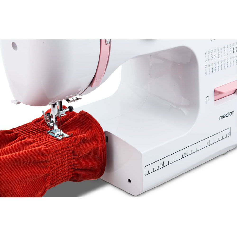 Medion® Freiarm-Nähmaschine »SM60 (MD 10689), 60 Stichmuster, Rückwärtstaste, 60 Watt Motorleistung«, 24 Programme, automatischer Einfädler, einstellbare Stichlänge und -breite, Nähloch