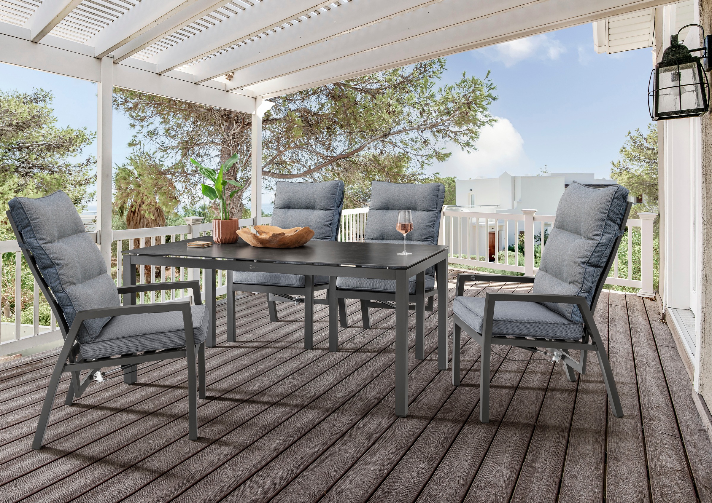 Destiny Garten-Essgruppe »GARDA CREMONA« 9 Stk. tlg. 4 Hochlehner inkl. Auf günstig online kaufen