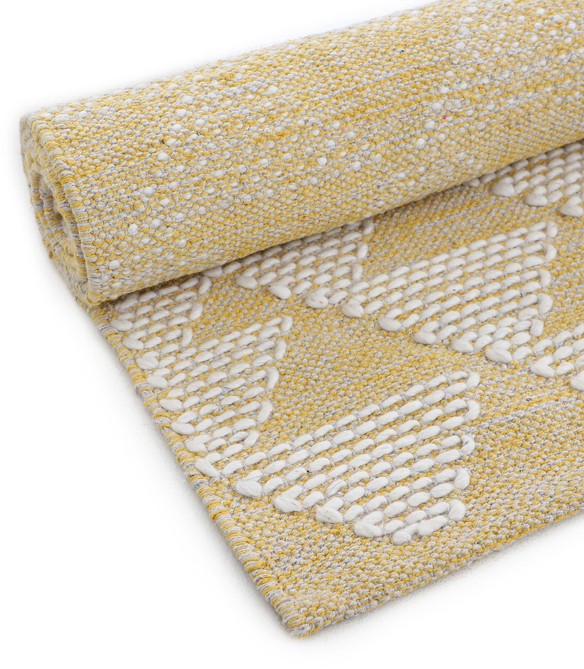 carpetfine Teppich »Kelim Durry«, rechteckig, 5 mm Höhe, Handweb, geometrisch, Hoch-Tief Effekt, handgewebt, reine Baumwolle