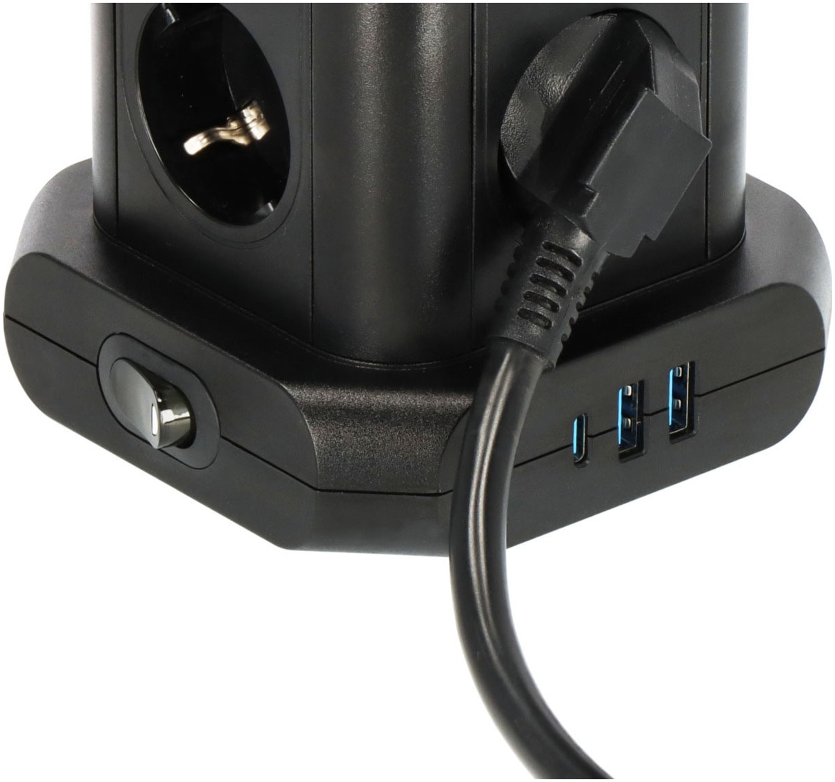 Brennenstuhl Steckdosenleiste »Steckdosenturm 8-fach« 11-fach (Ein- / Ausschalter | Klappendeckel | USB-Anschlüsse Kabellänge 2 m)