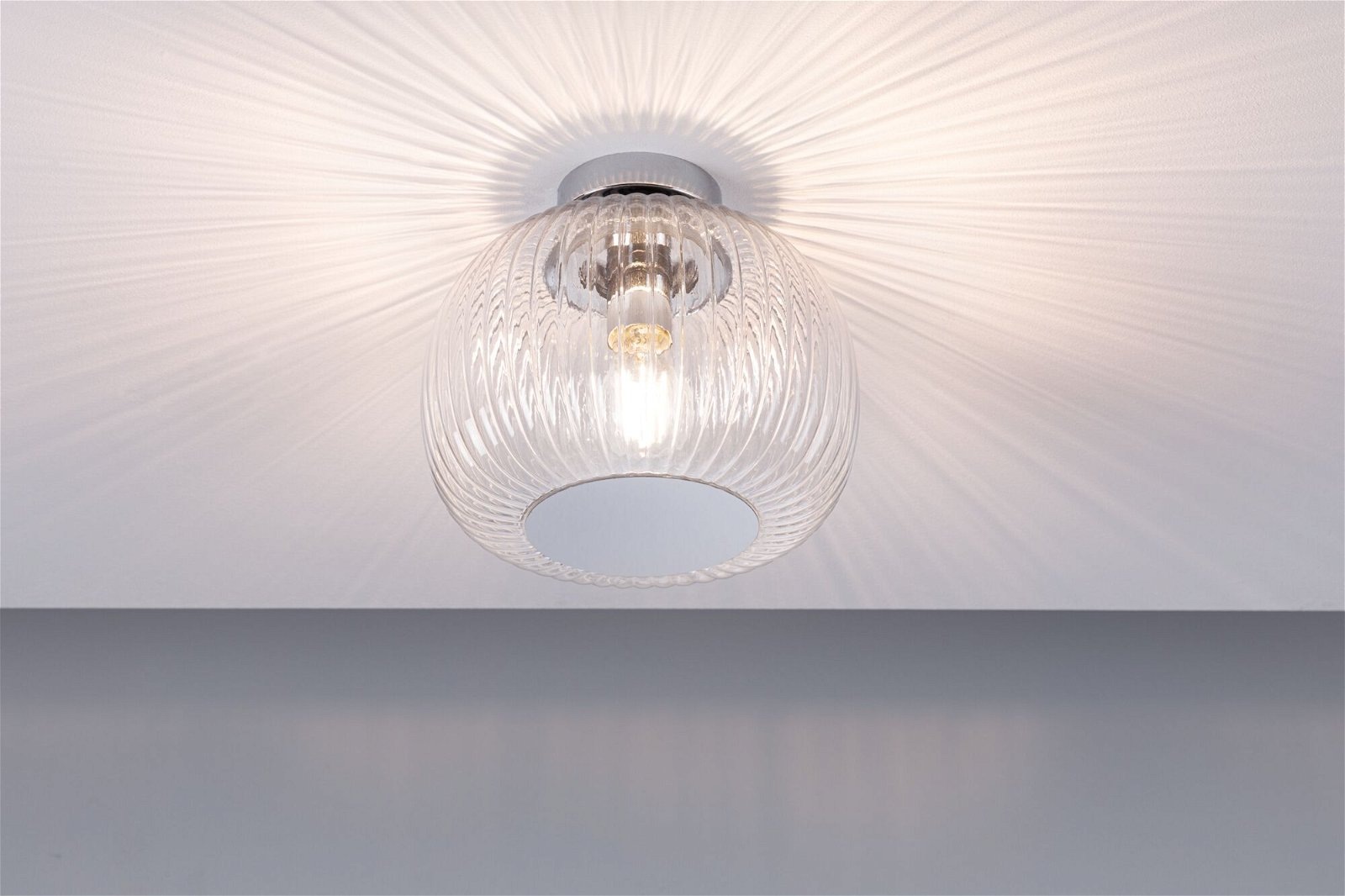 Paulmann Deckenleuchte »Ruya IP44 E27 230V max. 60W Glas, Chrom«, 1 flammig günstig online kaufen