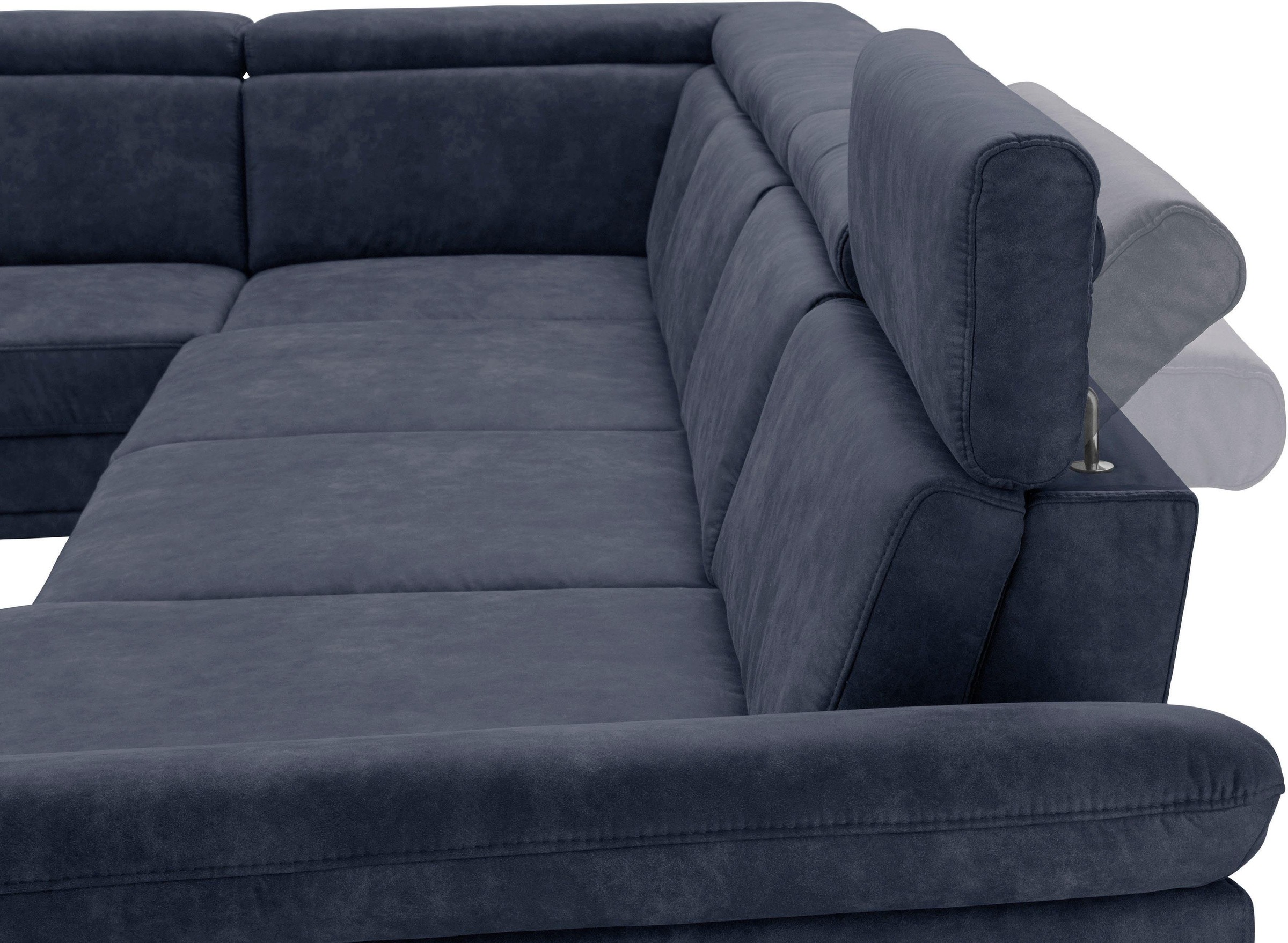 sit&more Wohnlandschaft »Scorpio U-Form«, inklusive Sitztiefenverstellung, mit Kopf- und Armteilverstellung