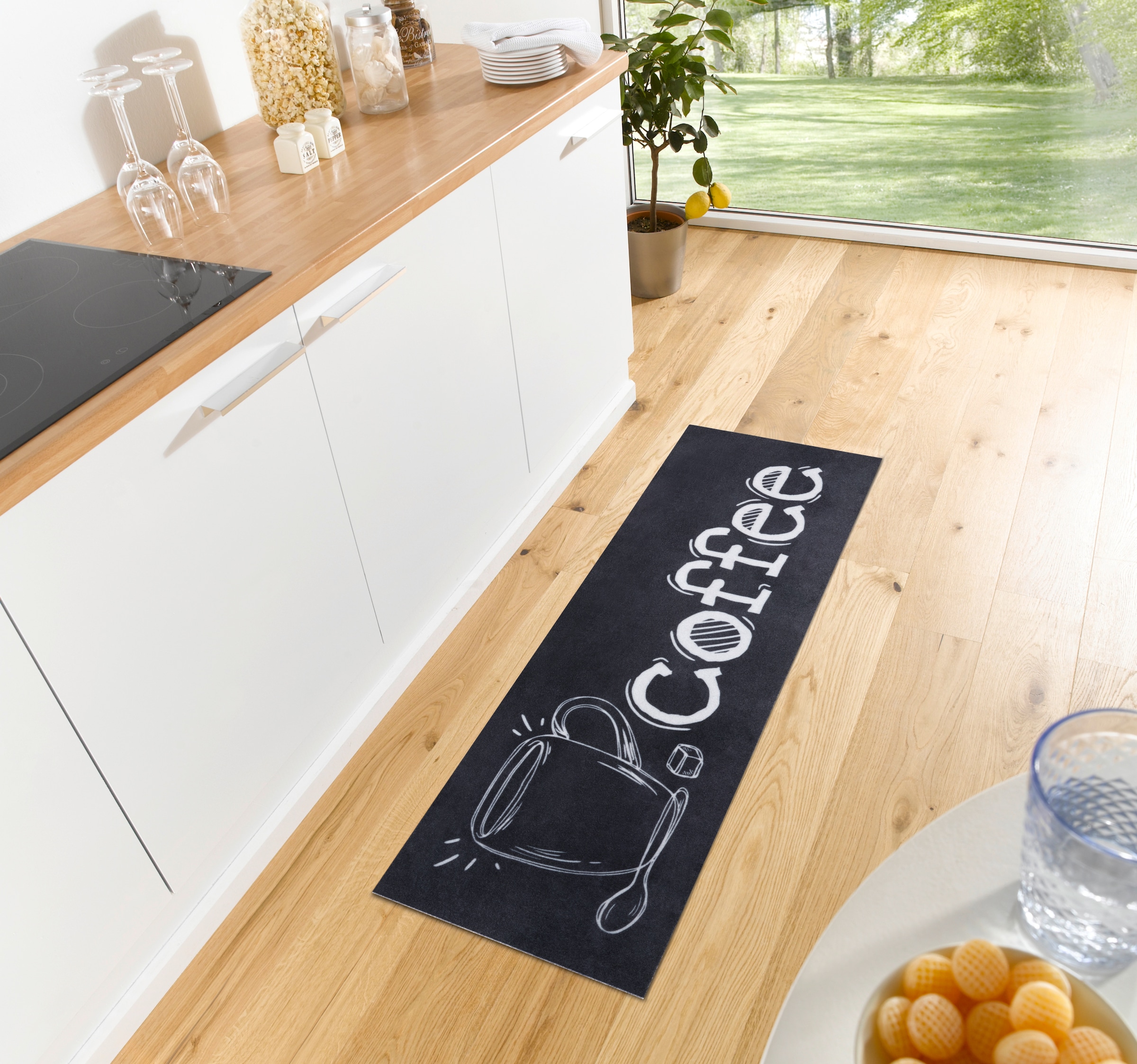 HANSE Home Küchenläufer »Cup Of Coffee«, rechteckig, 3 mm Höhe, Läufer, Rutschfest, Küchenteppich, Küche, Teppich, Pflegeleicht