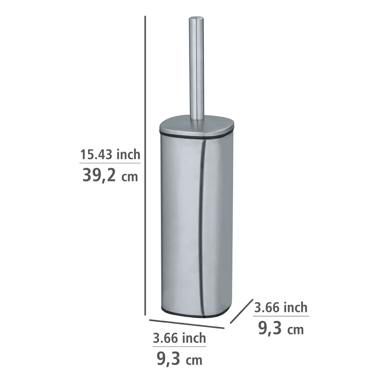 WENKO WC-Garnitur »Alassio« aus Edelstahl aus mattem Edelstahl