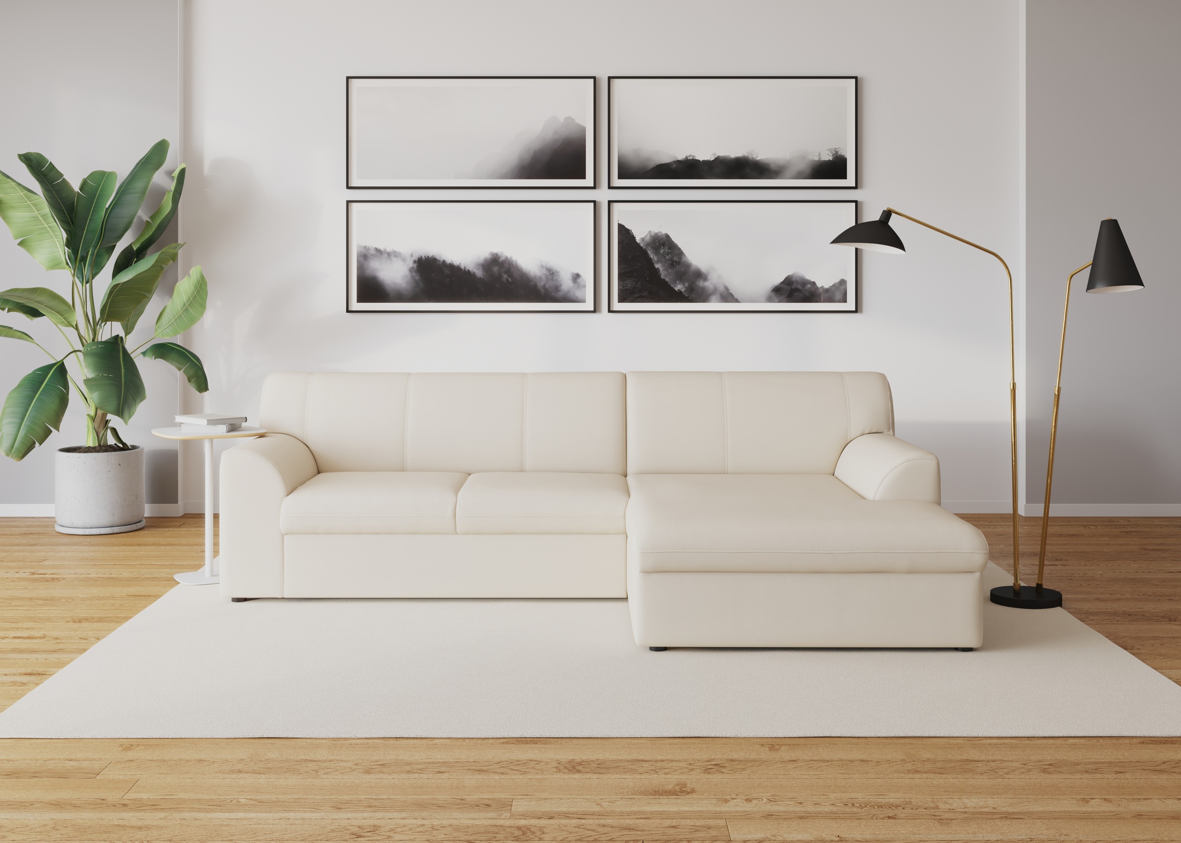 DOMO collection Ecksofa »Topper, elegant und zeitlos, kompaktes Stellmaß 24 günstig online kaufen