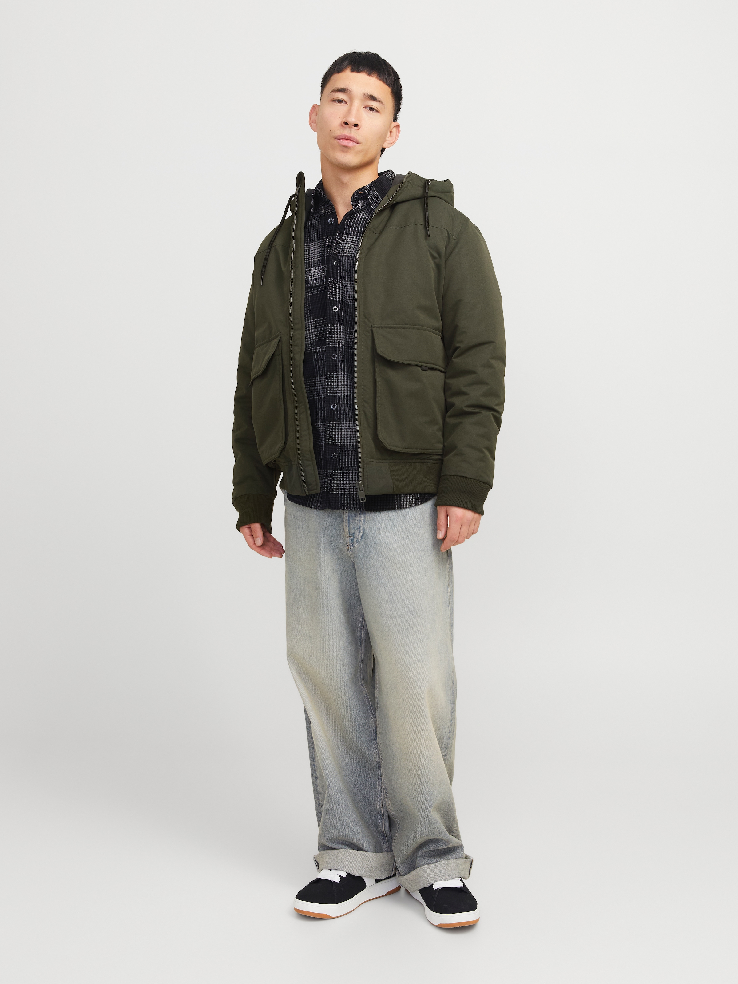 Jack & Jones Bomberjacke »JJCONSTRUCT BOMBER«, mit Kapuze