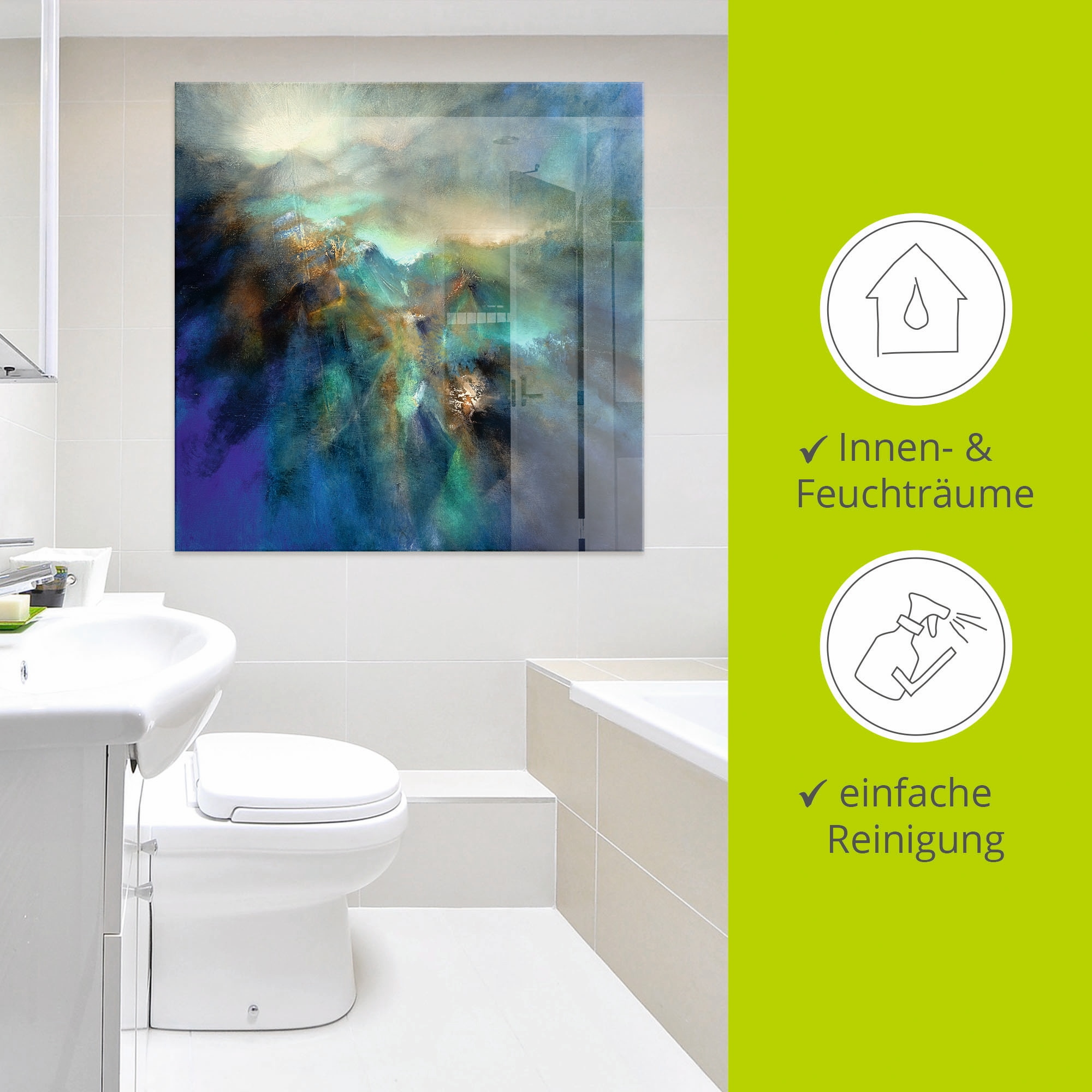 Artland Glasbild »Über allen Gipfeln«, Landschaften, (1 St.), in verschiedenen Größen