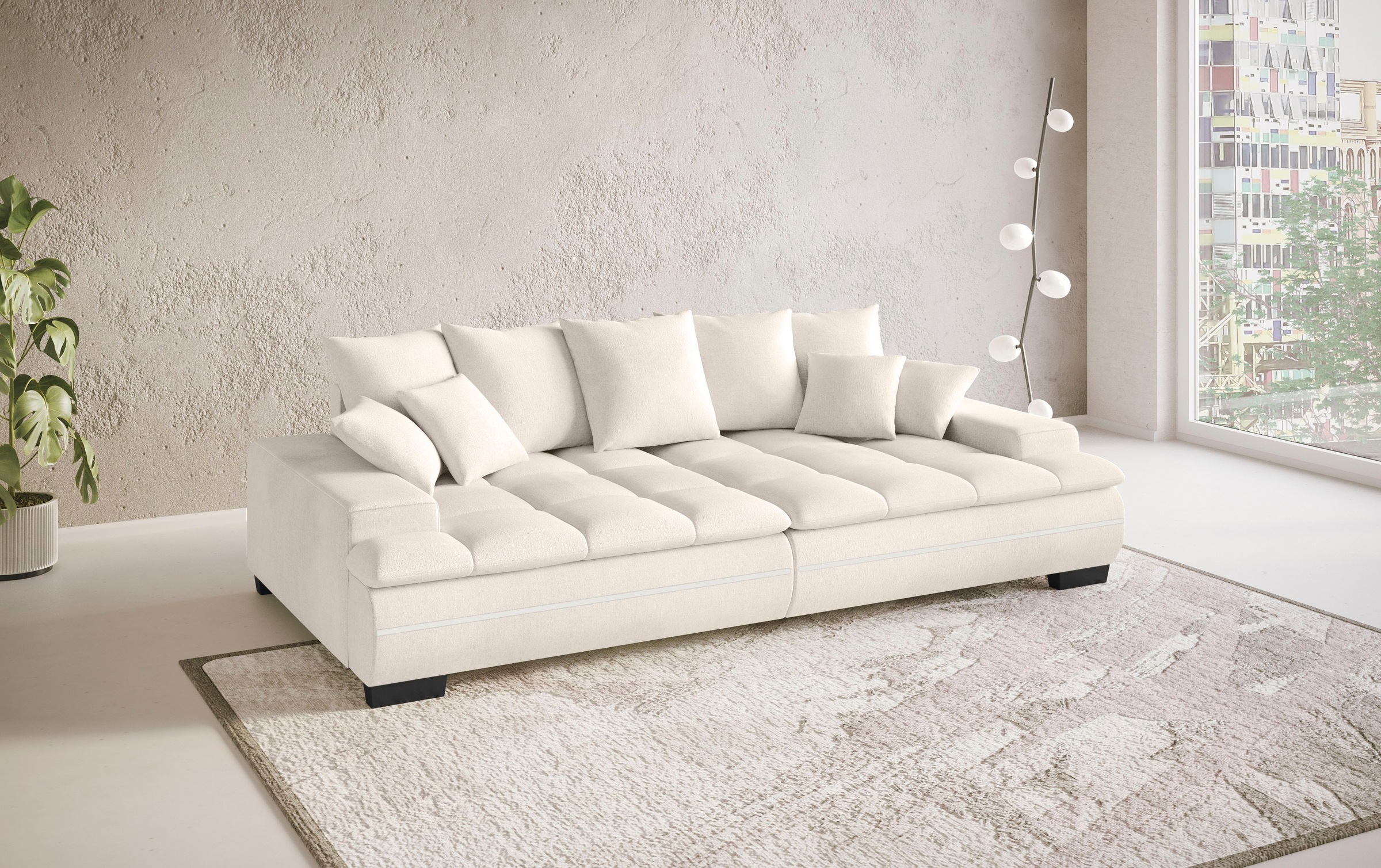 Mr. Couch Big-Sofa »Haiti II«, RGB-LED Beleuchtung, Kaltschaumpolsterung, bis 140 kg belastbar