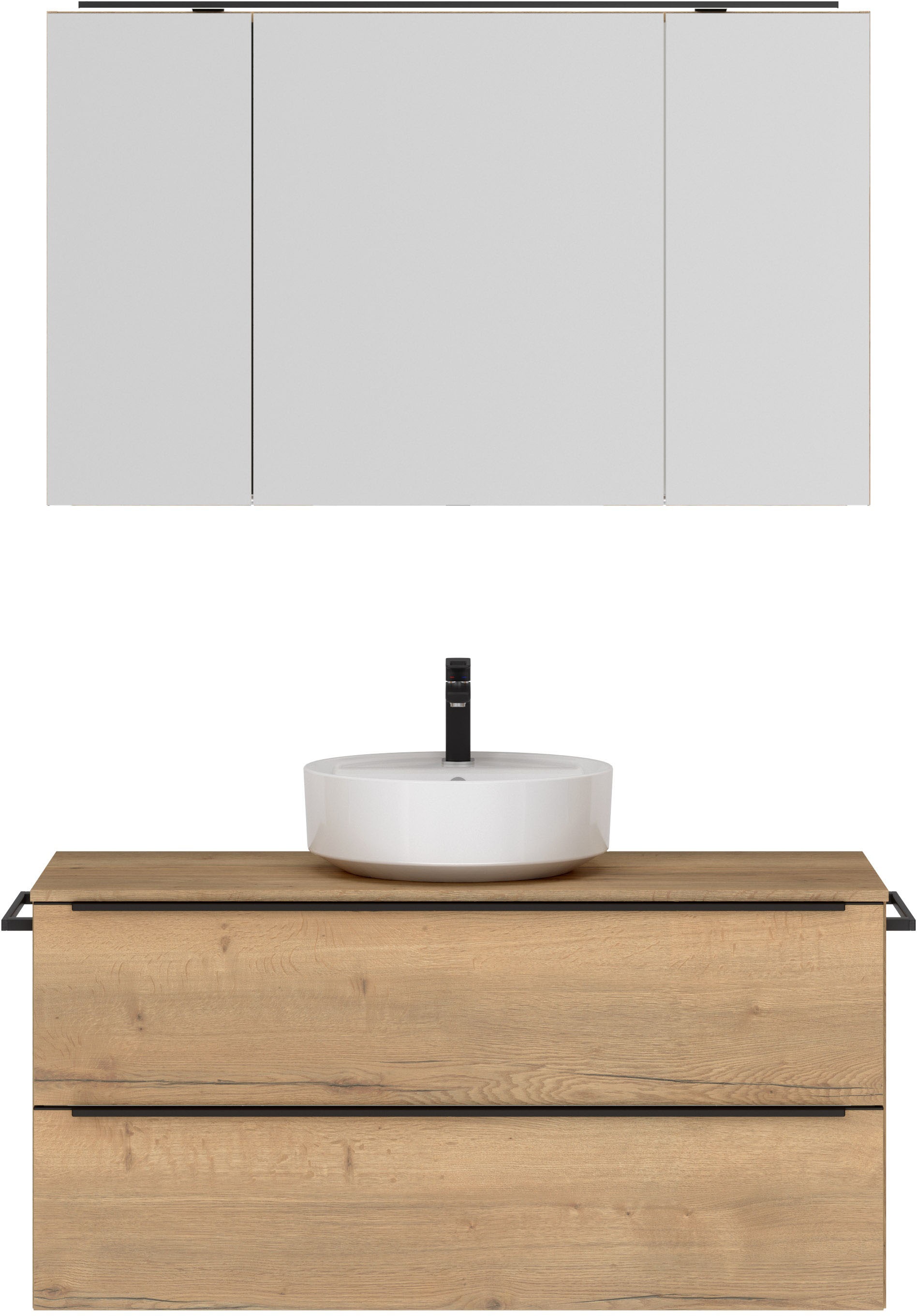 nobilia® Badmöbel-Set »Alvene« vormontiert, mit Soft-Close, 2 Stk. tlg. günstig online kaufen