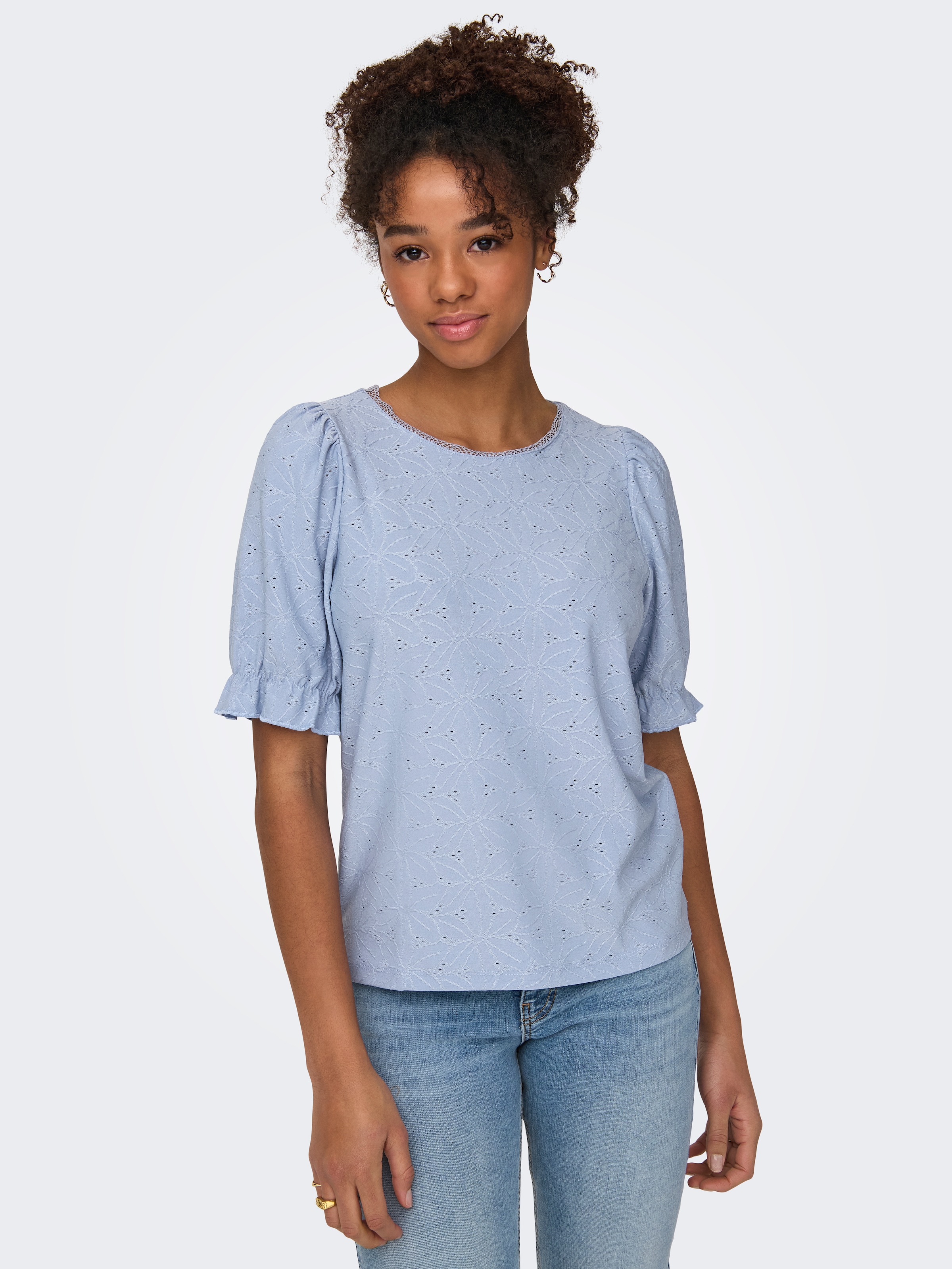 ONLY Kurzarmshirt »ONLNEW SMILLA LIFE S/S PUFF TOP JRS«