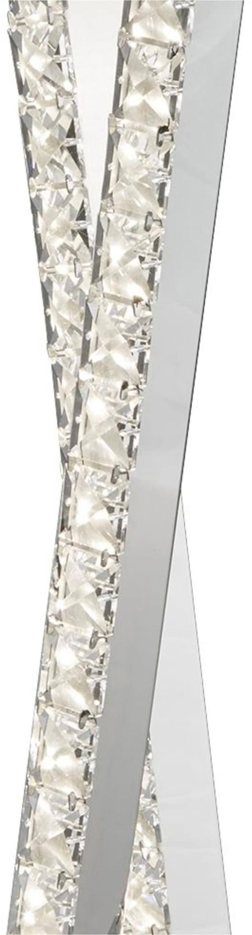 Searchlight LED Tischleuchte »Clover 2Lt LED-Tischleuchte - Chrom & klarer Kristall« LED-Modul 1 Stk.