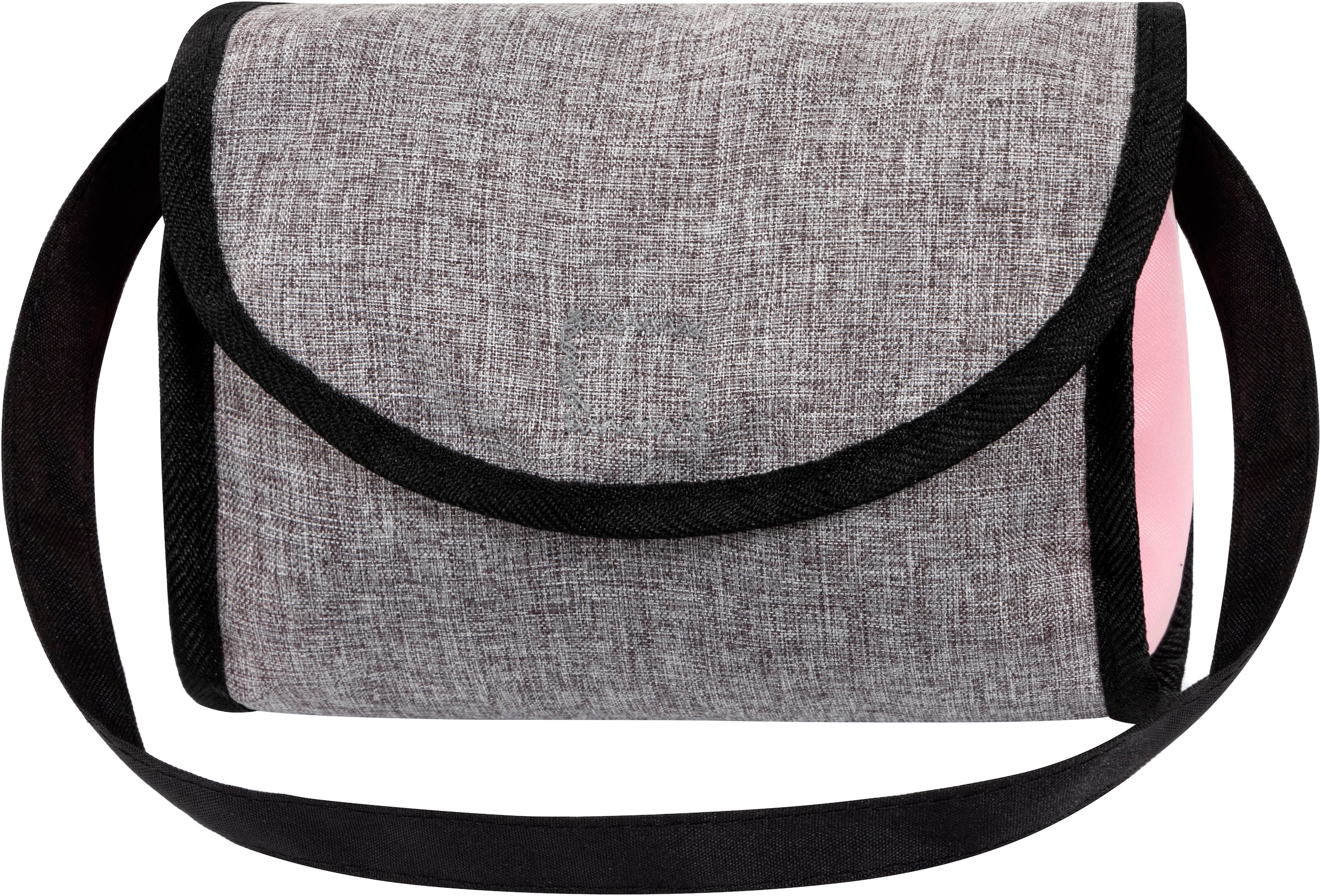 Bayer Puppen-Zwillingsbuggy »Twin Star, grau/rosa«, mit Wickeltasche