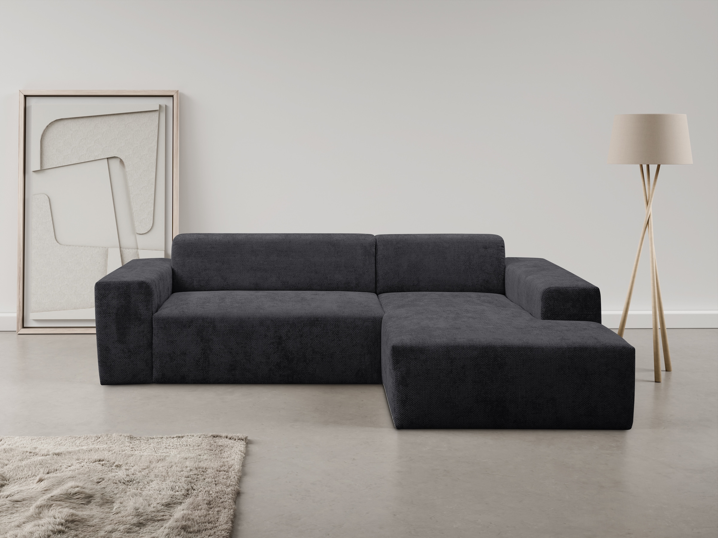 WERK2 Ecksofa »Zeus-L modern & zeitlos, Breite 253 cm, bequemes Sofa«, Curv günstig online kaufen