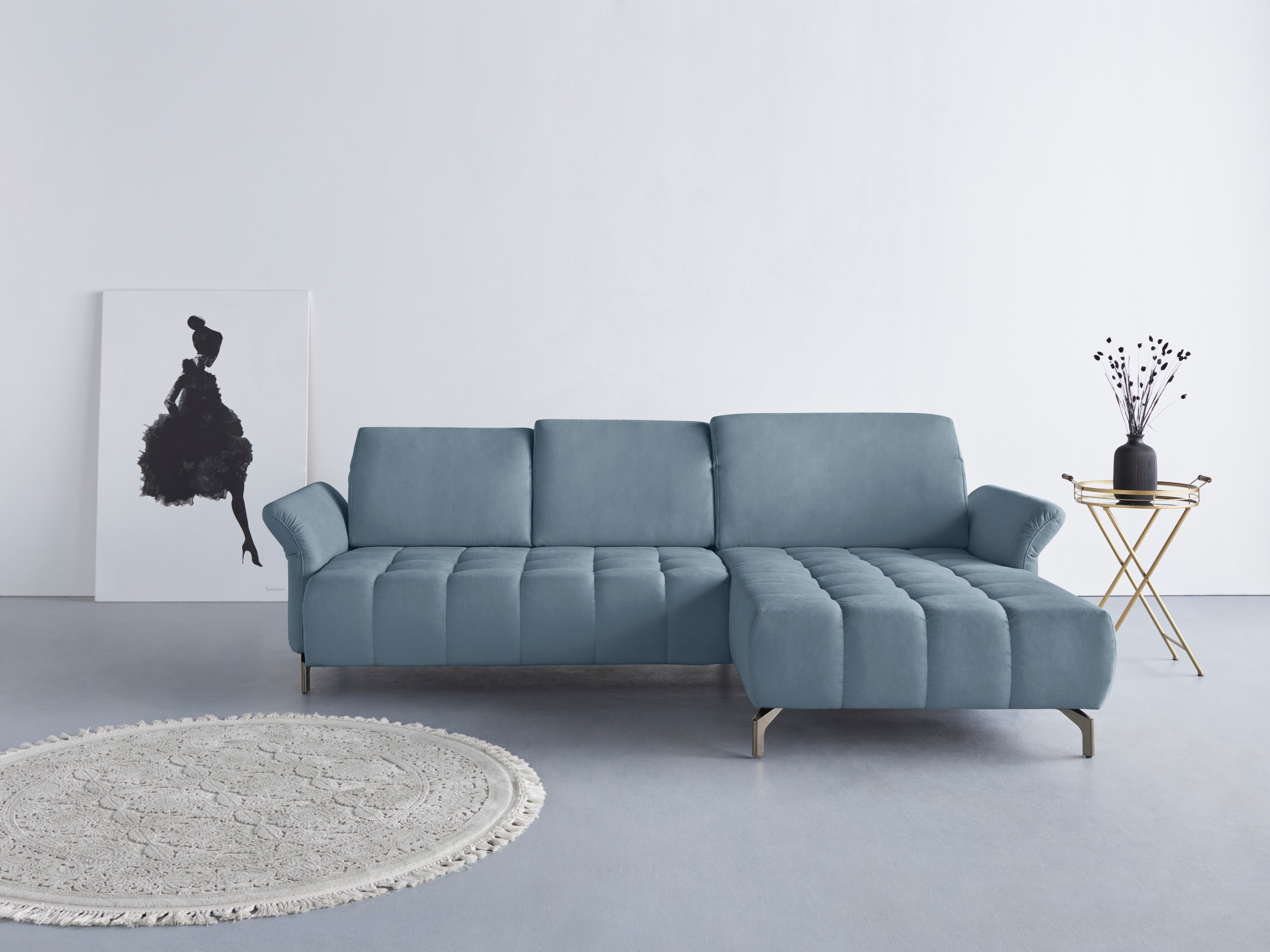 Home affaire Ecksofa »Fresh L-Form« Federkern, wahlweise Kopfteilverstellun günstig online kaufen