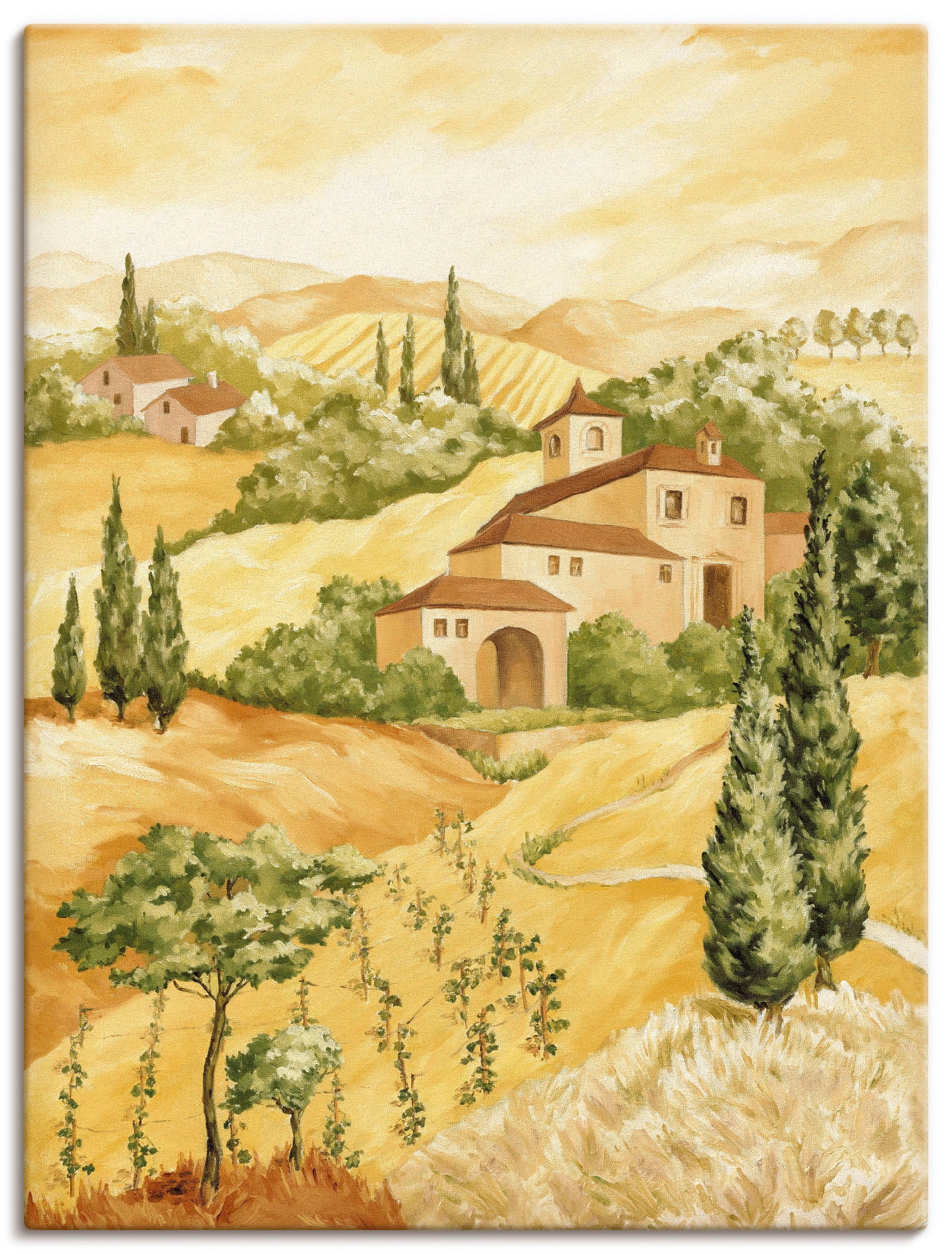 Artland Leinwandbild »hellbraune Landschaft« Europa 1 Stk. tlg. auf Keilrah günstig online kaufen