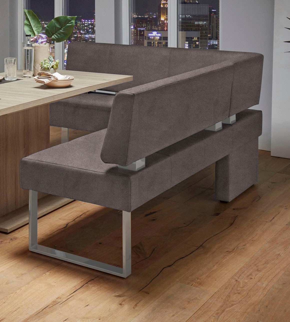 Home affaire Eckbank "Rab" in 2 Breiten (180 oder 200 cm), Bezug in verschi günstig online kaufen