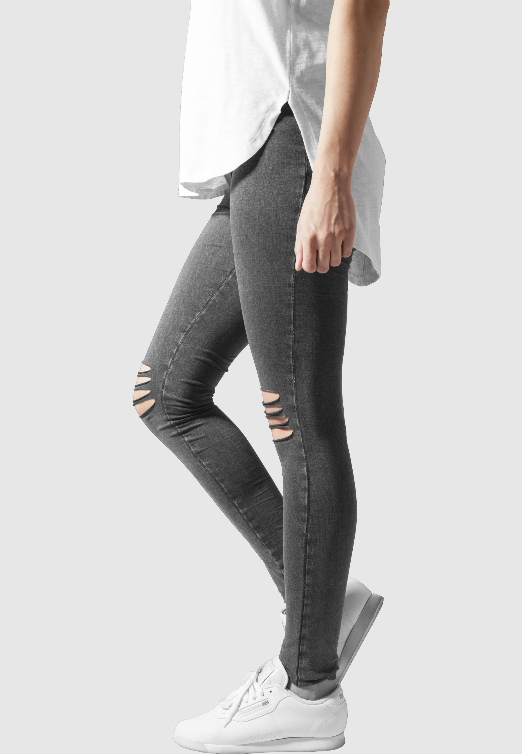 URBAN CLASSICS Leggings »Urban Classics Damen Ladies Cutted Knee Leggings«