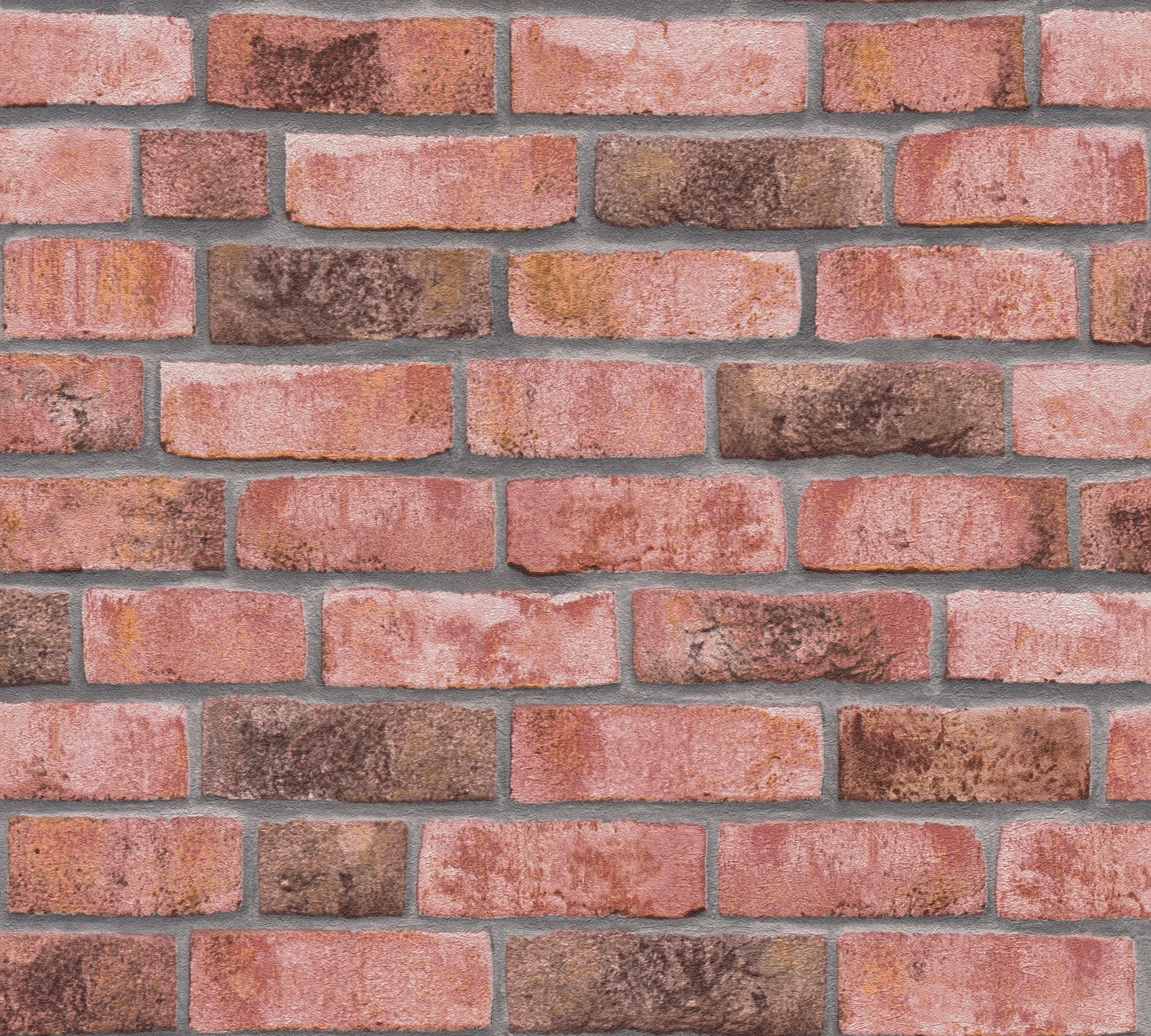 A.S. Création Vliestapete »Bricks & Stones Backstein«, matt-gemustert-neutral, Steintapete Tapeten Wohnzimmer Schlafzimmer Küche modern Design Optik