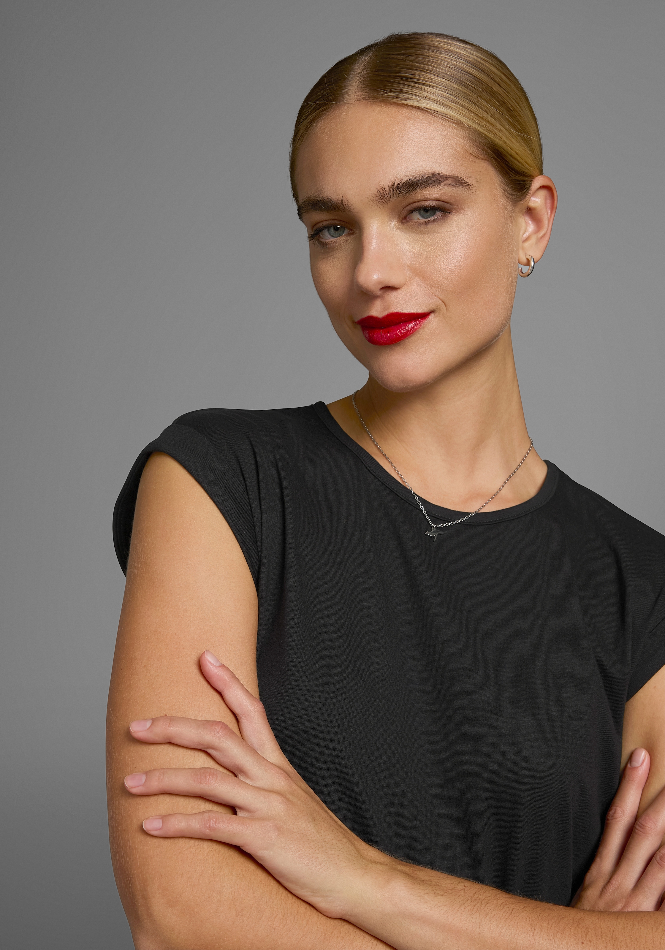 Boysen's T-Shirt Kurzarm,  unifarben,  Rundhals,  für Freizeit und Alltag