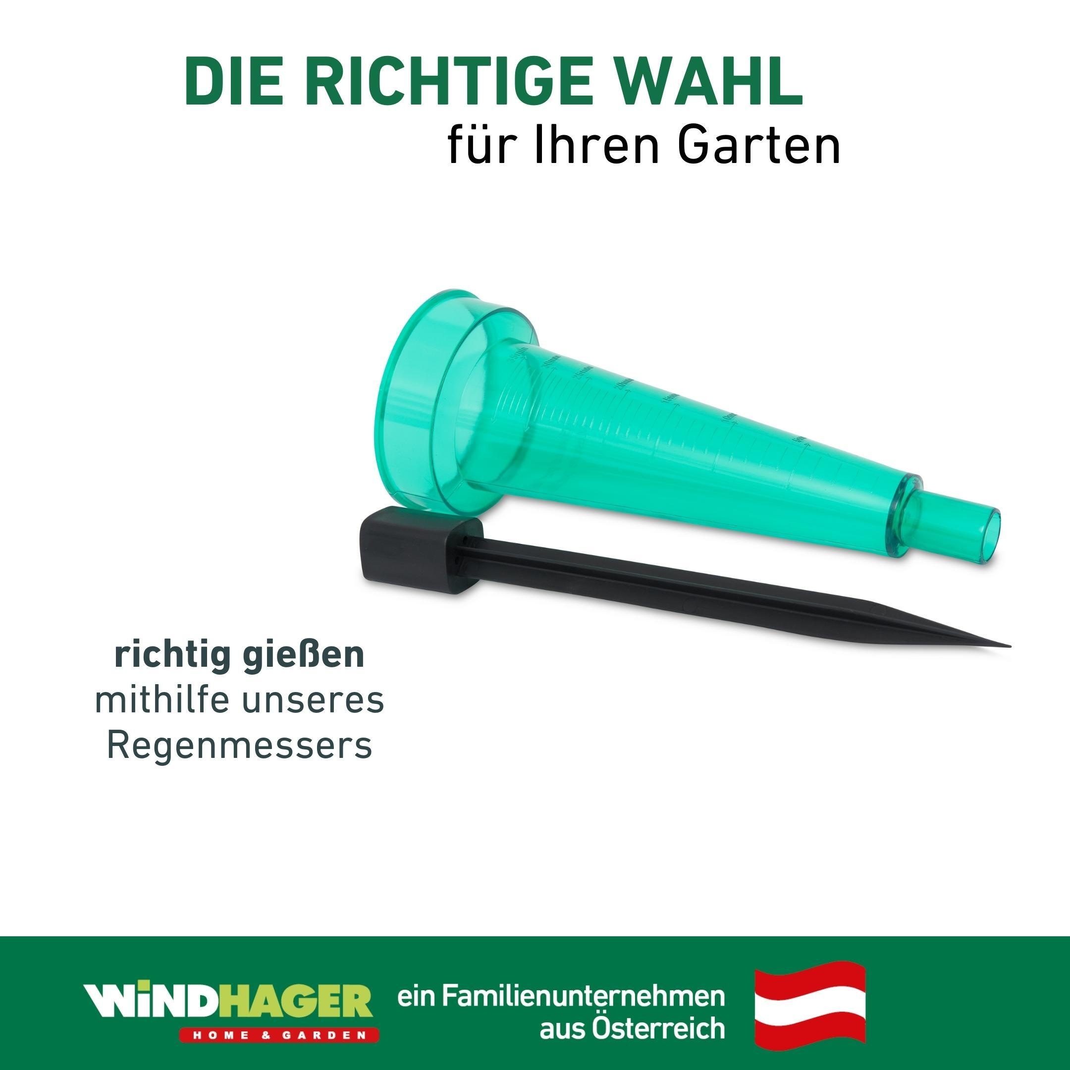 Windhager Regenmesser »mit Erdspieß, Niederschlagsmesser« () für Rasenaussaat, Blumen- oder Gemüsebeet, 22 cm, grün