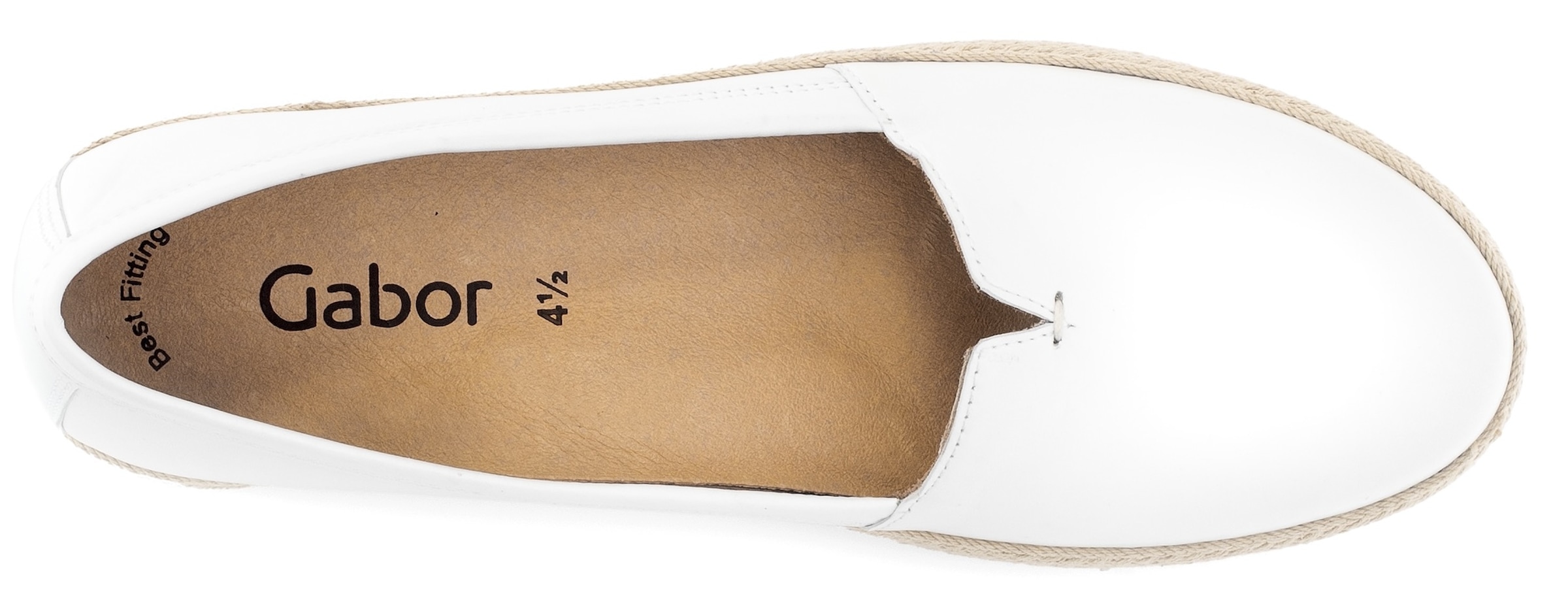 Gabor Slipper, Schlupfschuh, Bequemschuh, Flats mit jutebezogenem Plateau