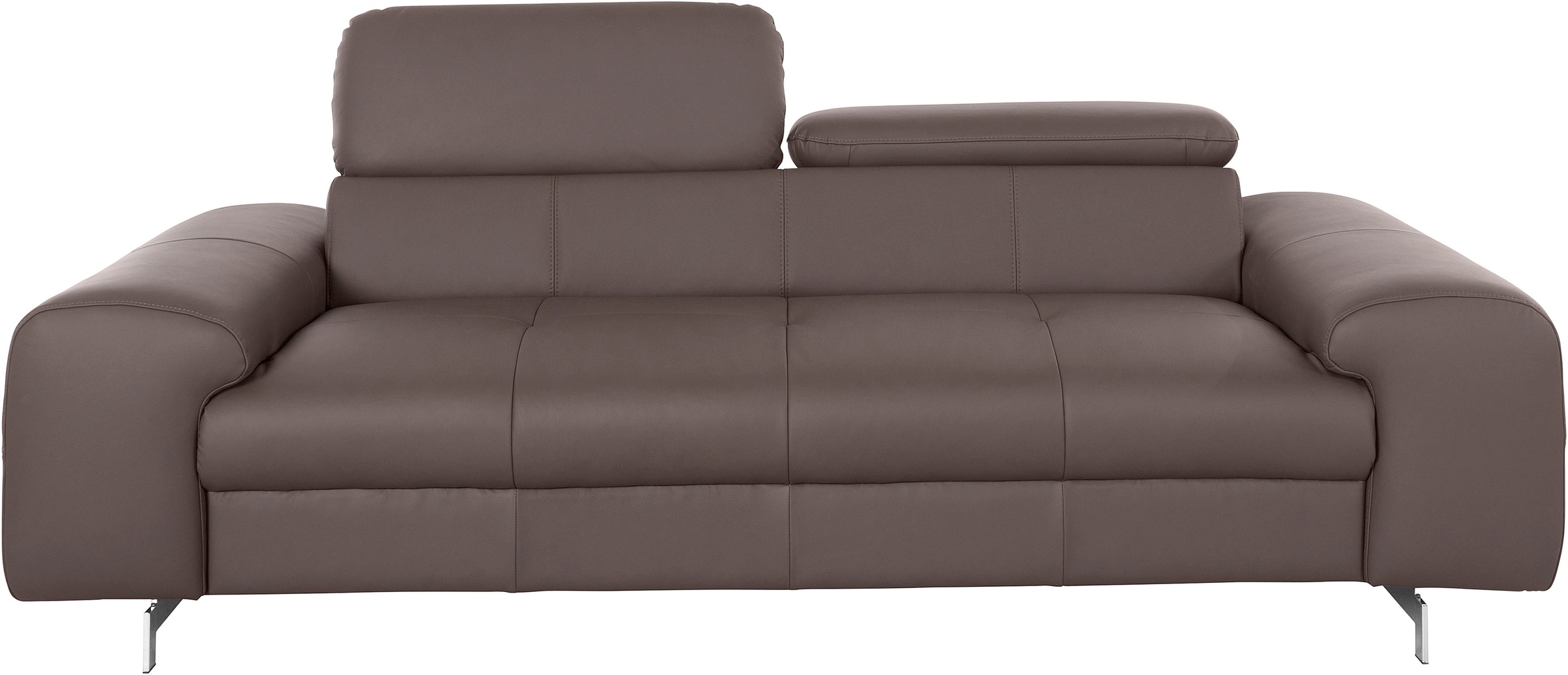 COTTA 3-Sitzer »Chef«, Big-Sofa mit Kopfteilverstellung, edle Metallkufen