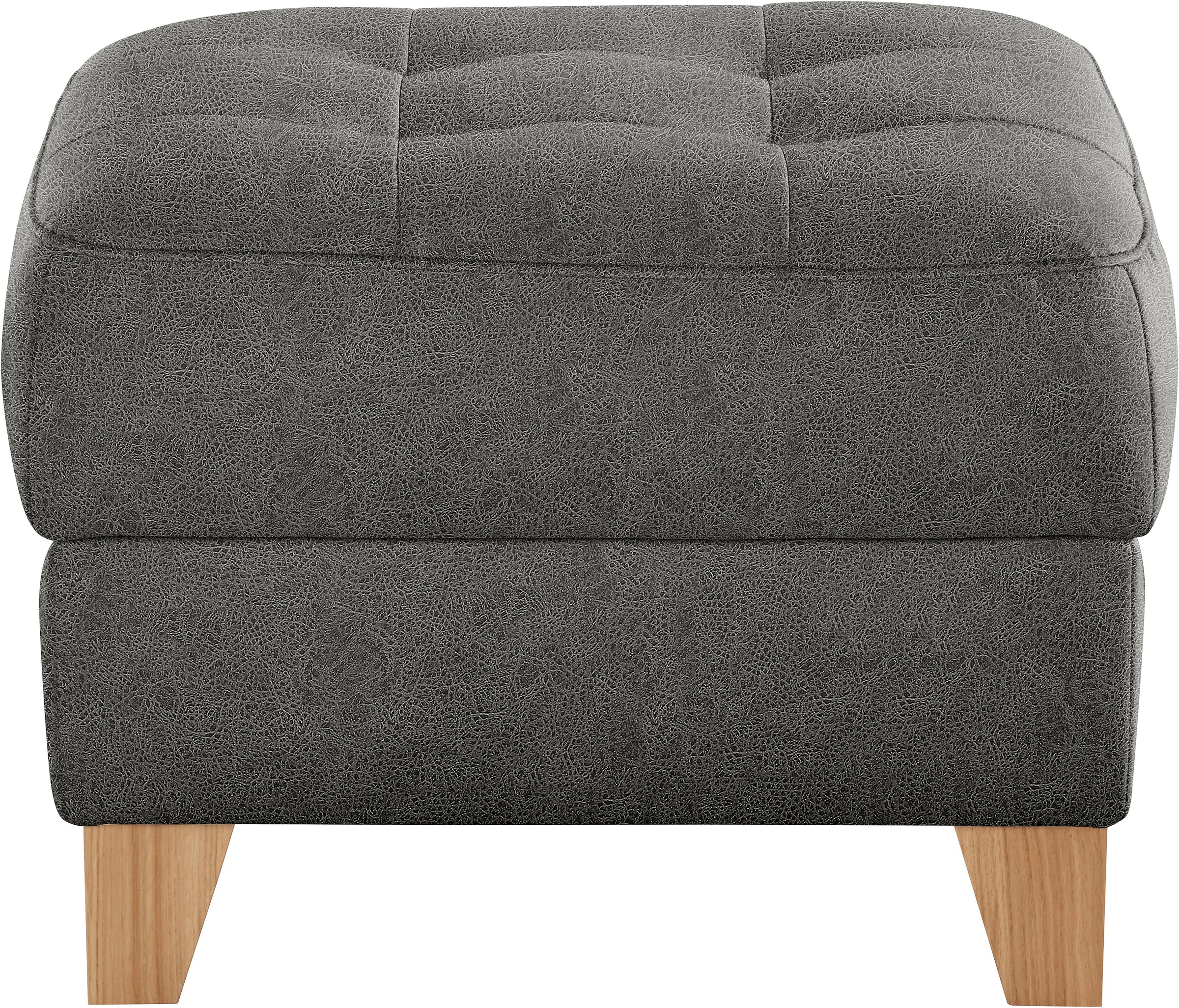 exxpo - sofa fashion Hocker »Elio bequemer Sitzkomfort und aufwendiger Detailverarbeitung«, mit Staufach unter der Sitzfläche