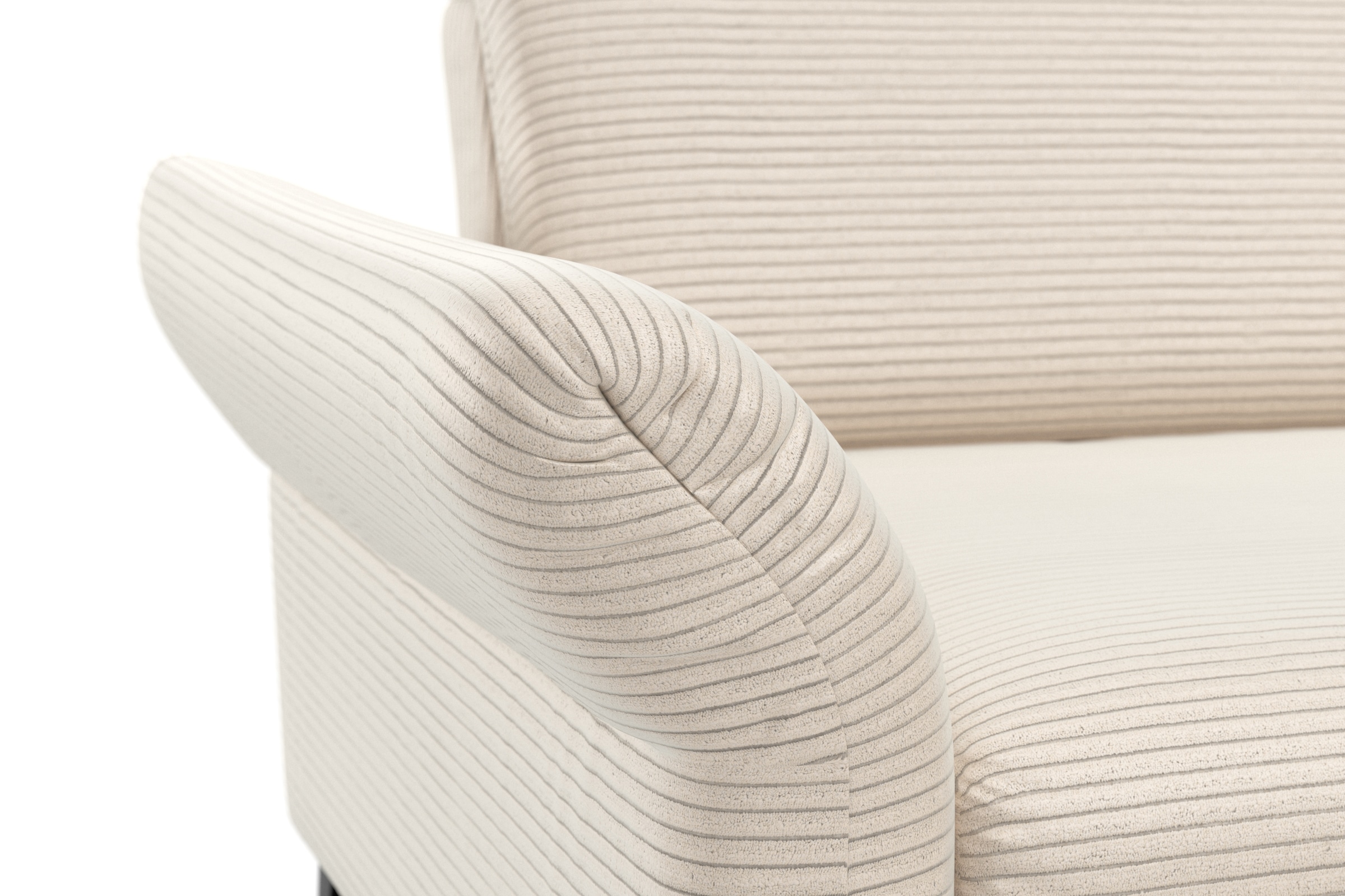 INOSIGN Ecksofa »Coco L-Form«, Sitztiefen-, Arm- und Kopfteilverstellung, Cord-Bezug, Fußhöhe 15 cm