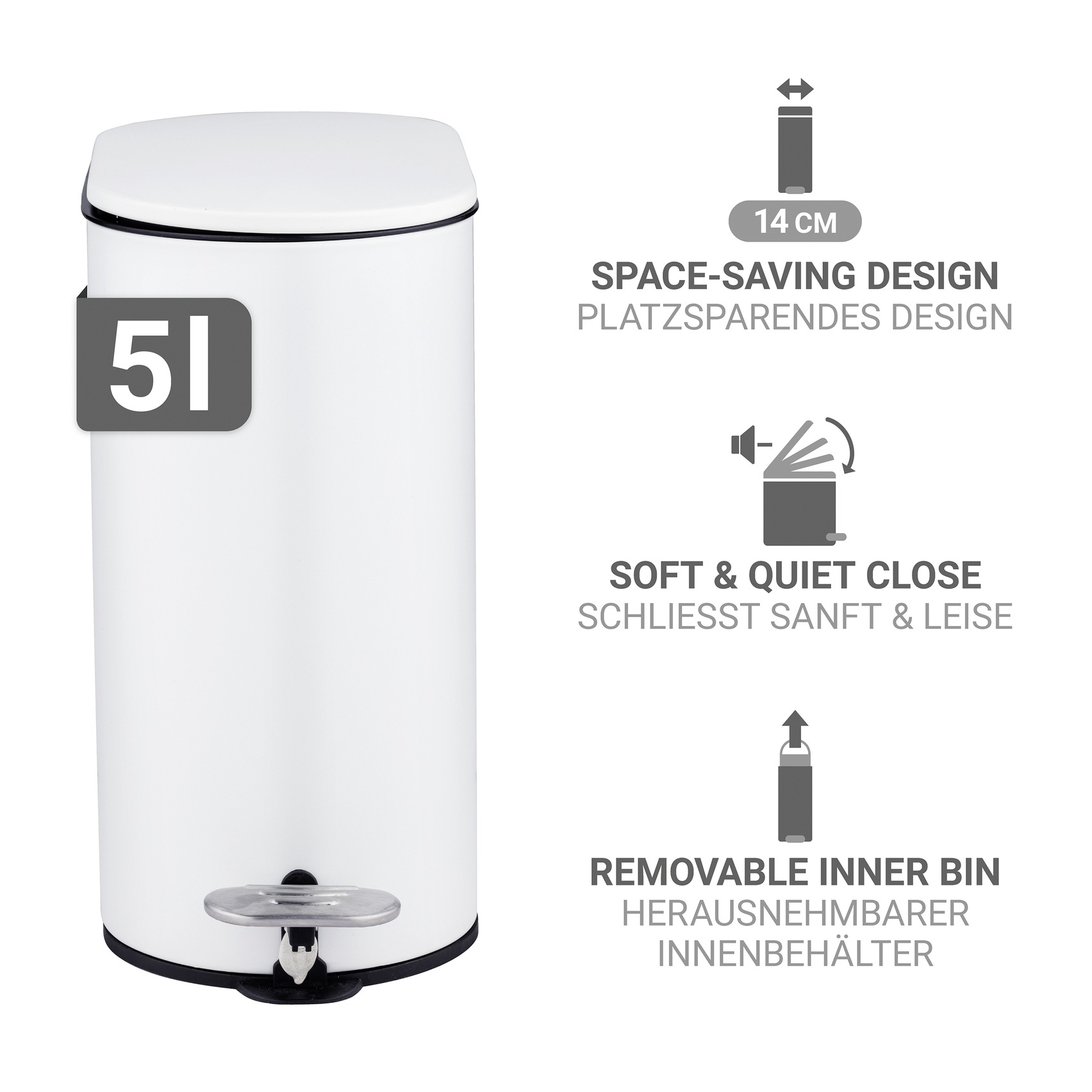 WENKO Kosmetikeimer »Collungo« 1 Behälter