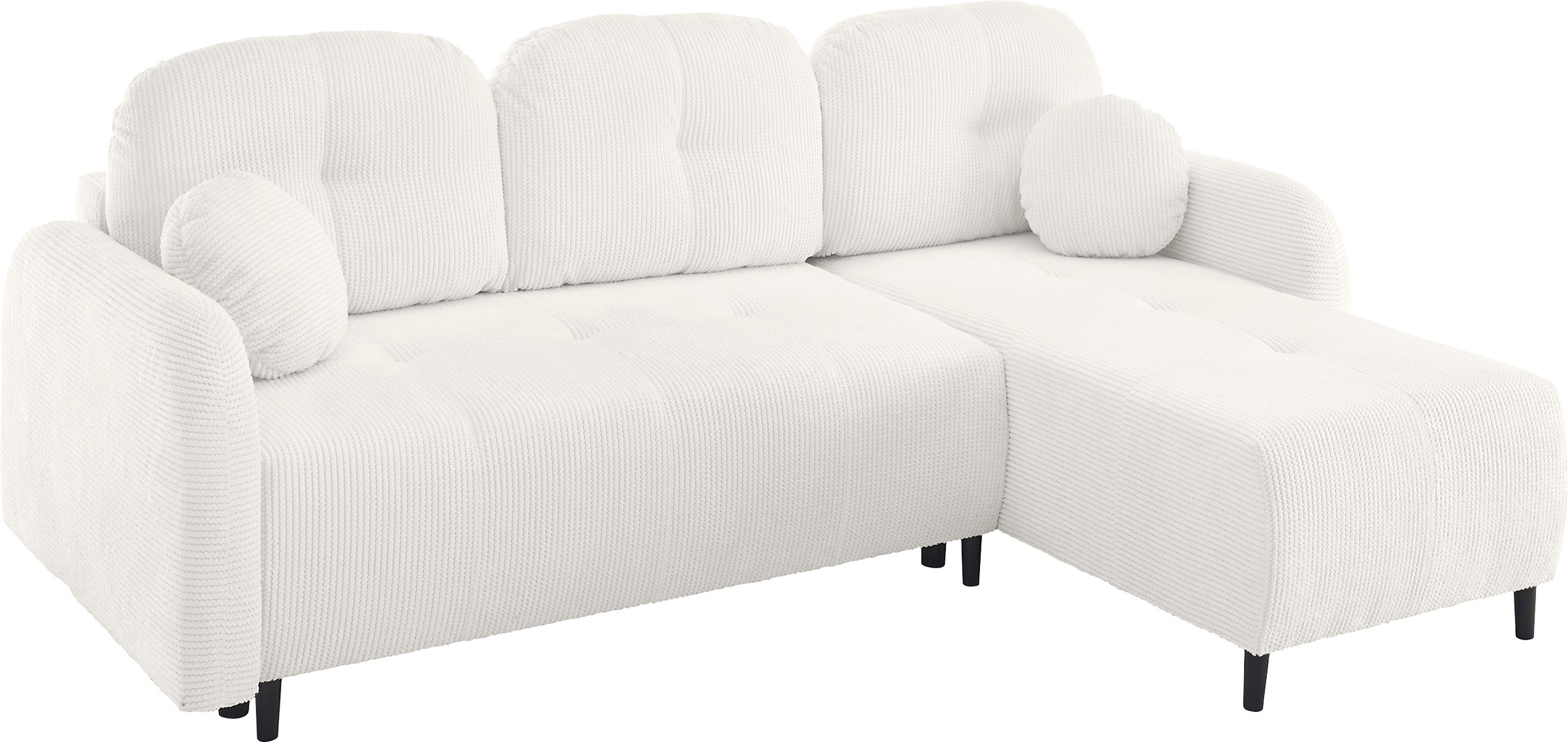 Leonique Ecksofa »BLAISE«, mit Bett-Funktion (Liegefläche 140/200 cm), Zier- und Rückenkissen