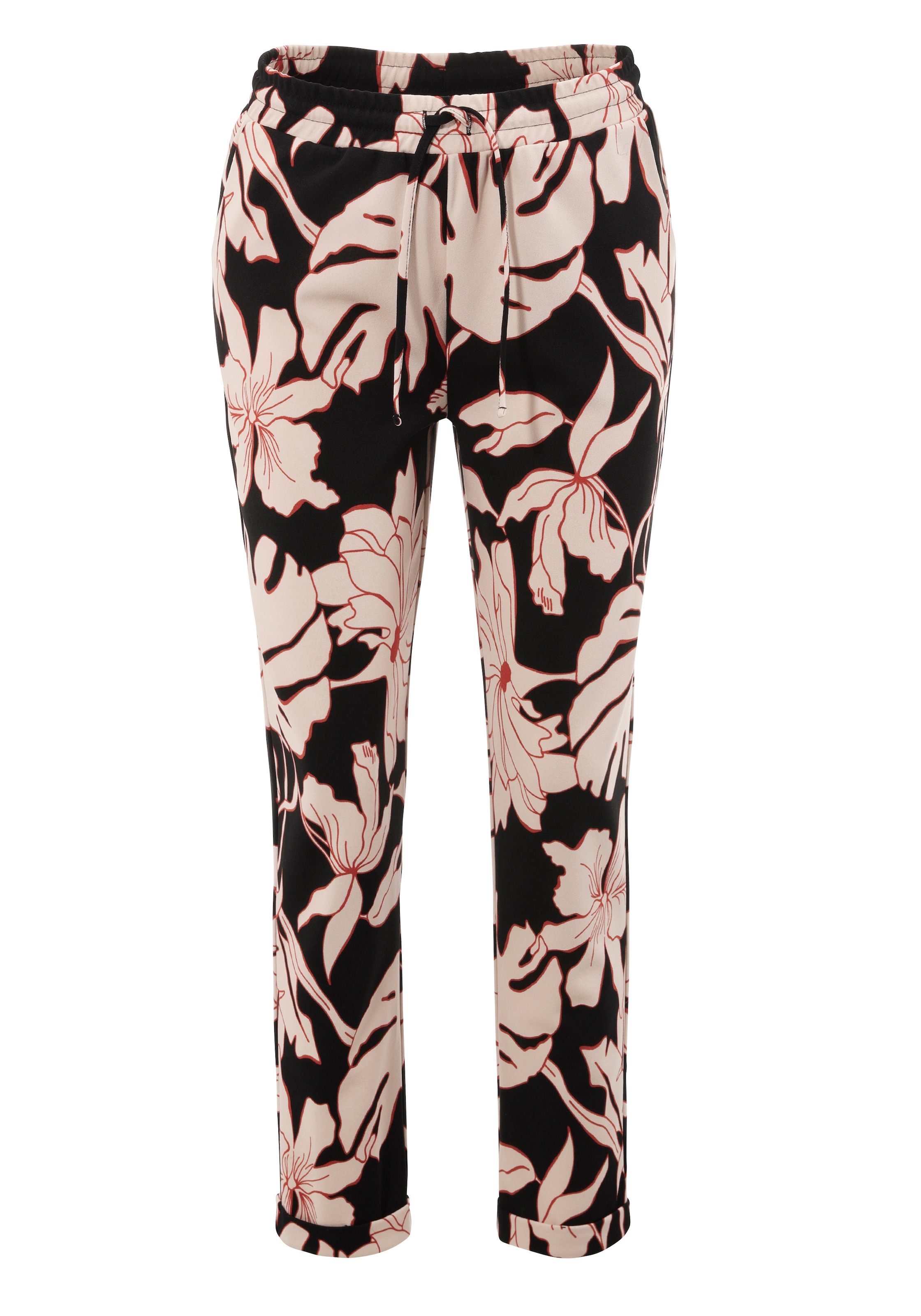 Aniston SELECTED Schlupfhose, mit großflächigem und abstraktem Blumenmuster - NEUE KOLLEKTION