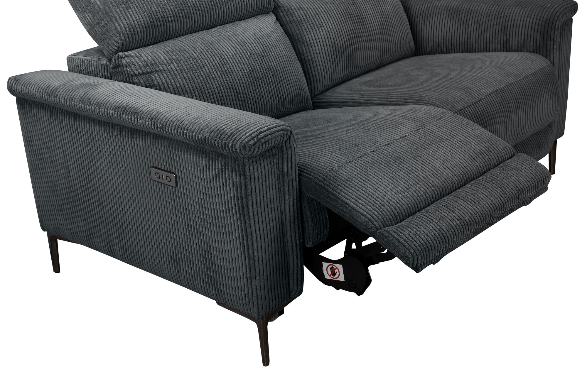 Places of Style 2-Sitzer »Lund in Cord, mit manueller o. elektrischer«, Relaxfunktion, USB-A, Kopfteilverstellung, Breite 160 cm