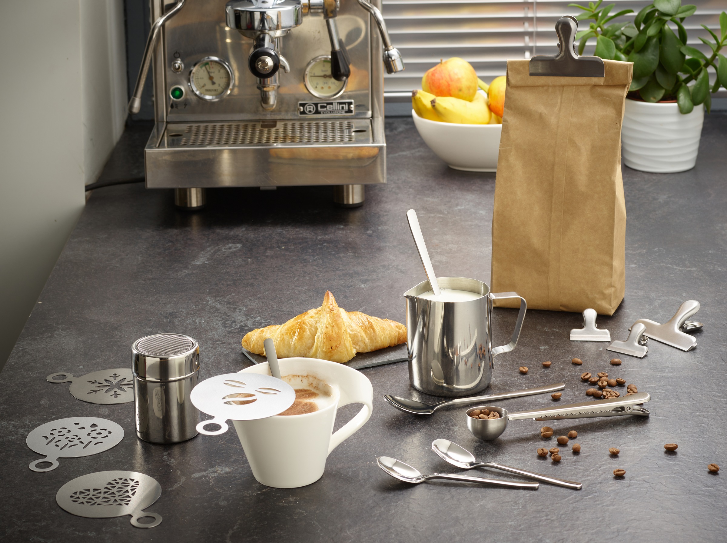 ECHTWERK Barista-Set, (Set, 23 tlg.), Kaffeezubehör-Set, ideal für Cappuccino oder Latte Macchiato, 23-tlg.