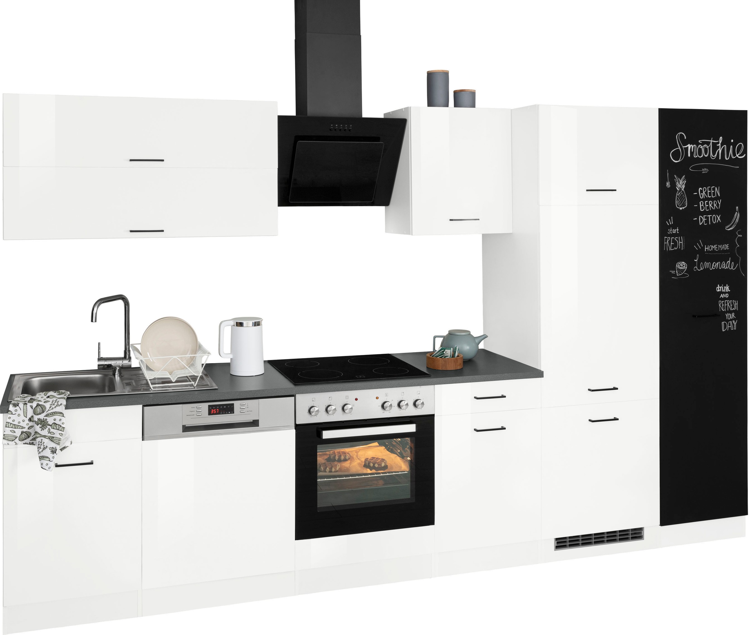KOCHSTATION Küchenzeile »KS-Trier«, ohne E-Geräte, Breite 330 cm