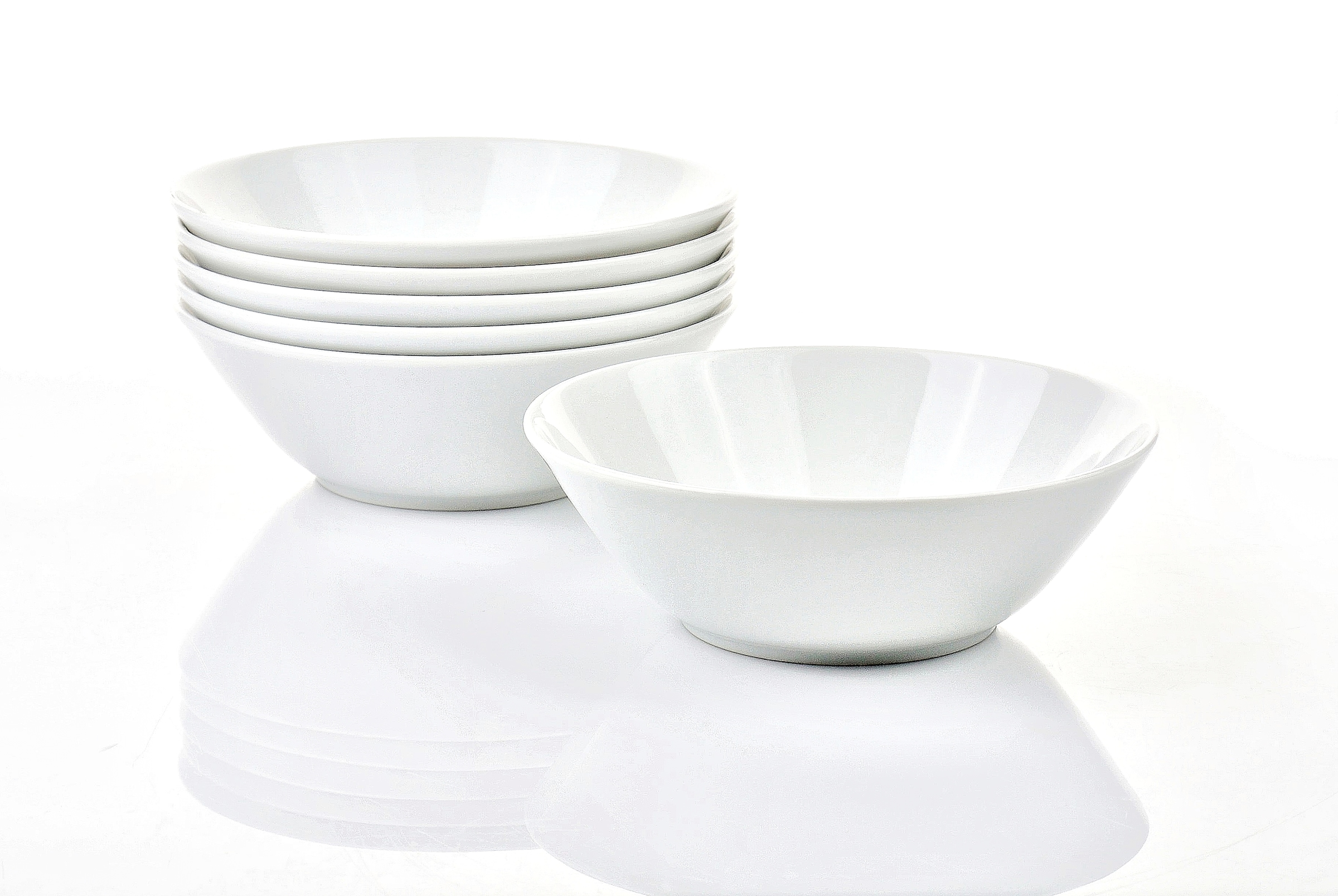 Retsch Arzberg Schale »Müslischale HEIKE WEISS 16 cm, für 6 Personen, rund Porzellan«, 6 tlg., aus Porzellan, Klassisches 6er Set Schalen für Müsli & Co., aus langlebigem Porzellan