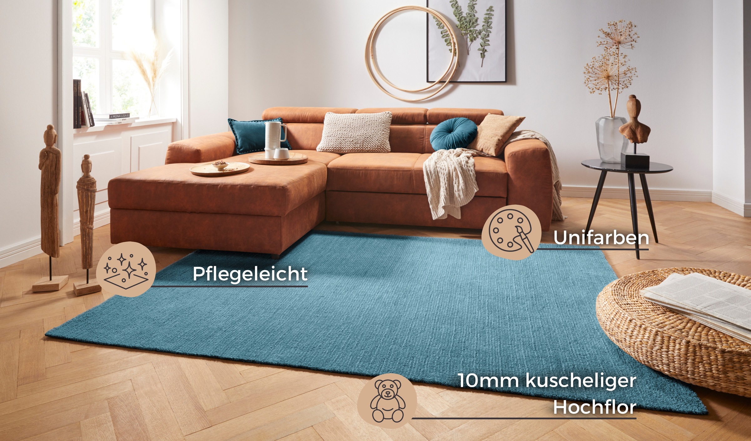 HANSE Home Teppich »Supersoft«, rechteckig, 10 mm Höhe, Kurzflor, Läufer Mo günstig online kaufen