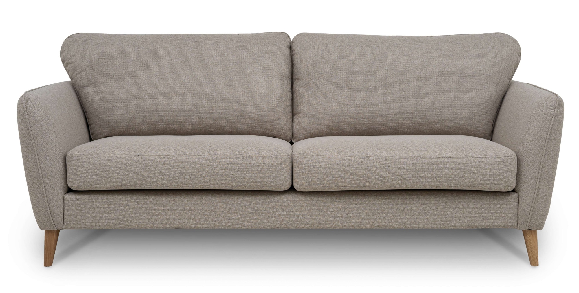 Home affaire 3-Sitzer »MARSEILLE 3er Sofa 206 cm, Cord, Flachgewebe, Struktur, Webstoff«, Massivholzbeine Eiche, Landhausstil, Wellenunterfederung