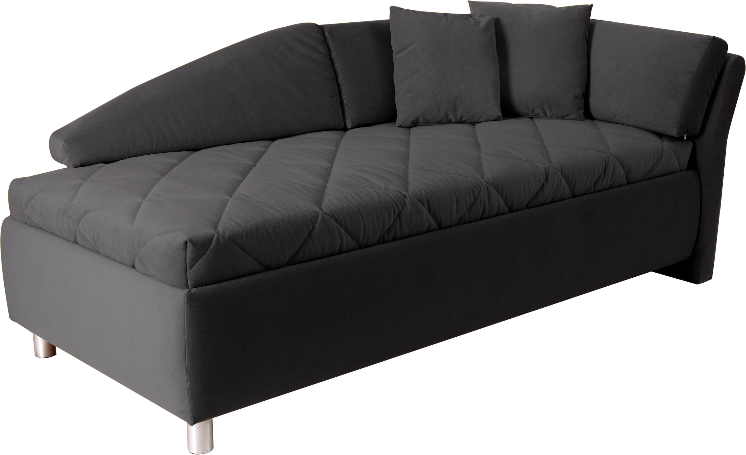 alina Schlafsofa, Bettkasten, Zierkissen-Set aus: 2 Stk. 40x40cm, 1 Stk. 30x30cm