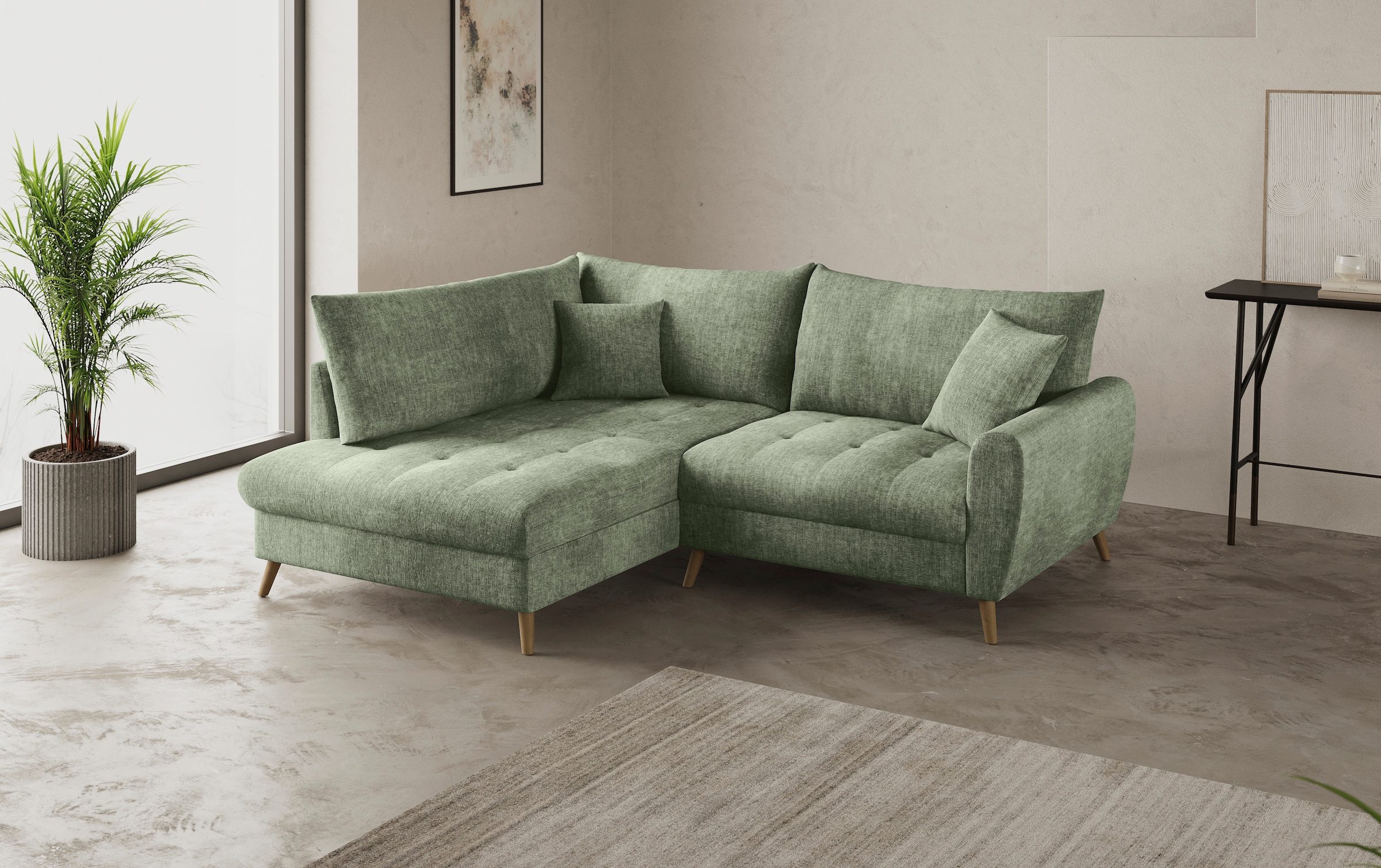 Mr. Couch Ecksofa »Blackburn II, L-Form«, Mit Kaltschaumpolsterung bis 140 kg belastbar