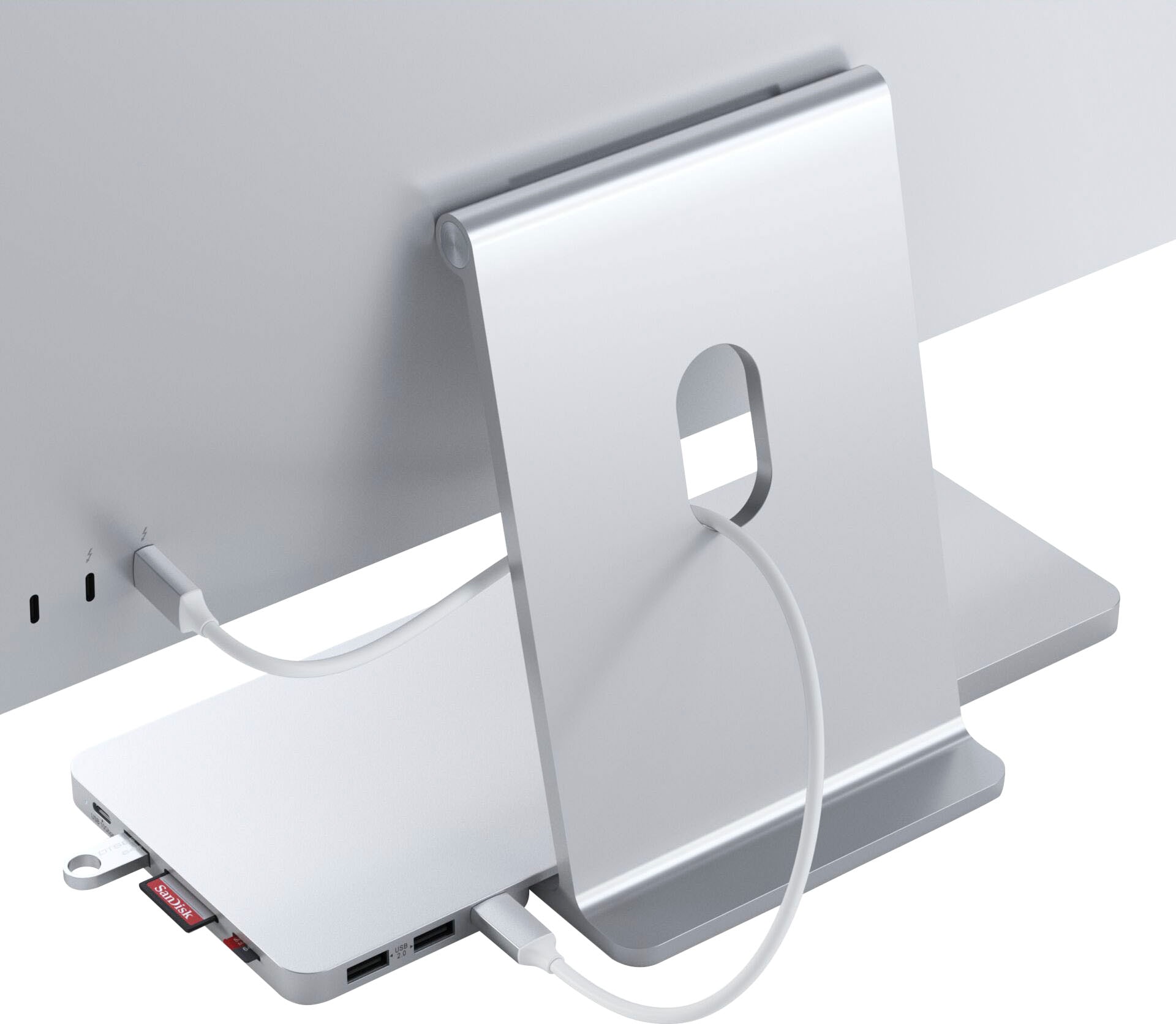 Satechi Computer-Adapter »USB-C Slim Dock for 24" iMac«, USB-C zu USB 2.0-USB Typ A-USB Typ C-MicroSD-Card-SD-Card-SATA, 34 cm