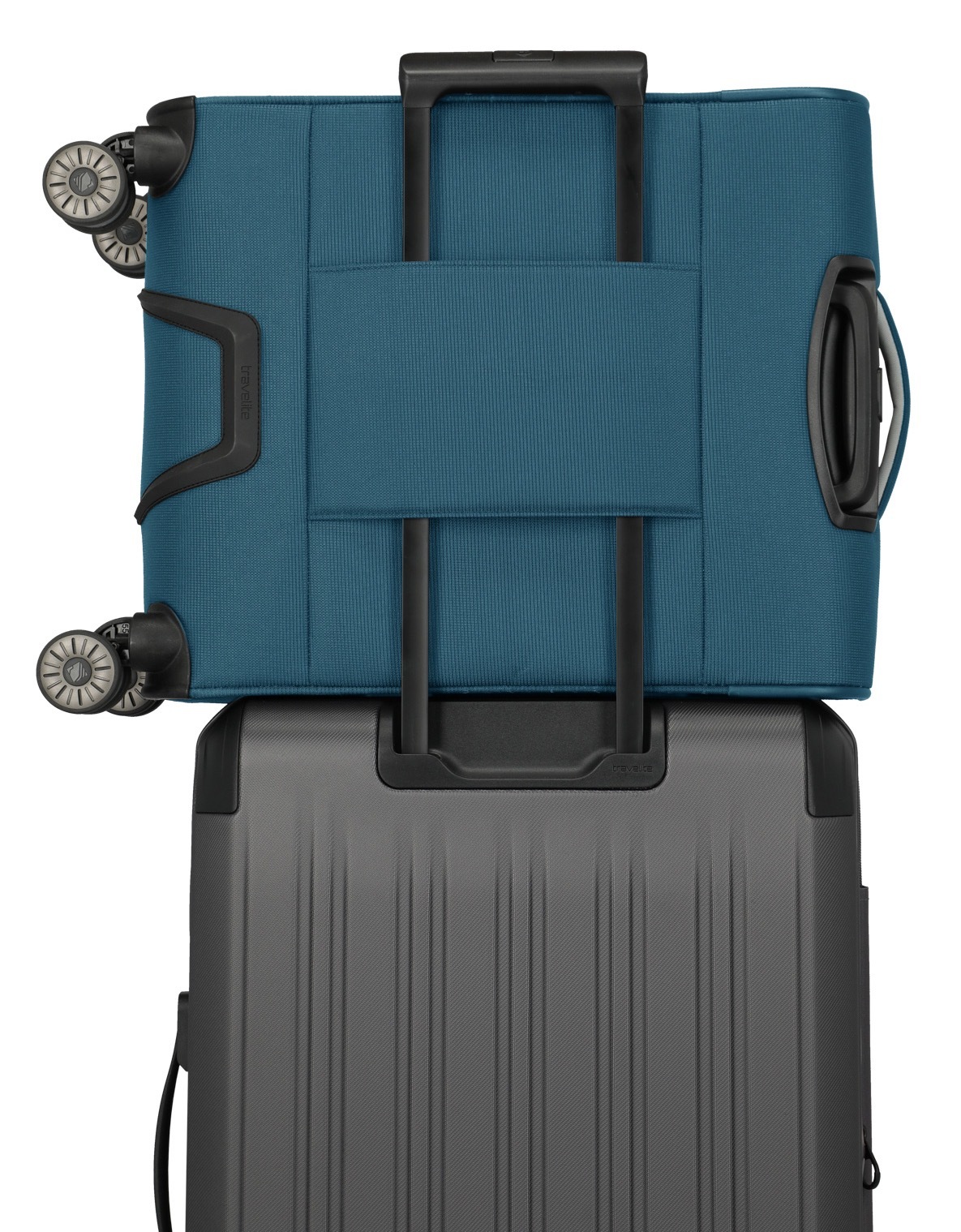 travelite Handgepäck-Trolley »JETPACK Multi Light 4 Cabin, konzipiert für Condor & Ryanair«, 4 Rollen, Weichgepäck-Koffer Handgepäck für die meisten gängigen Airlines