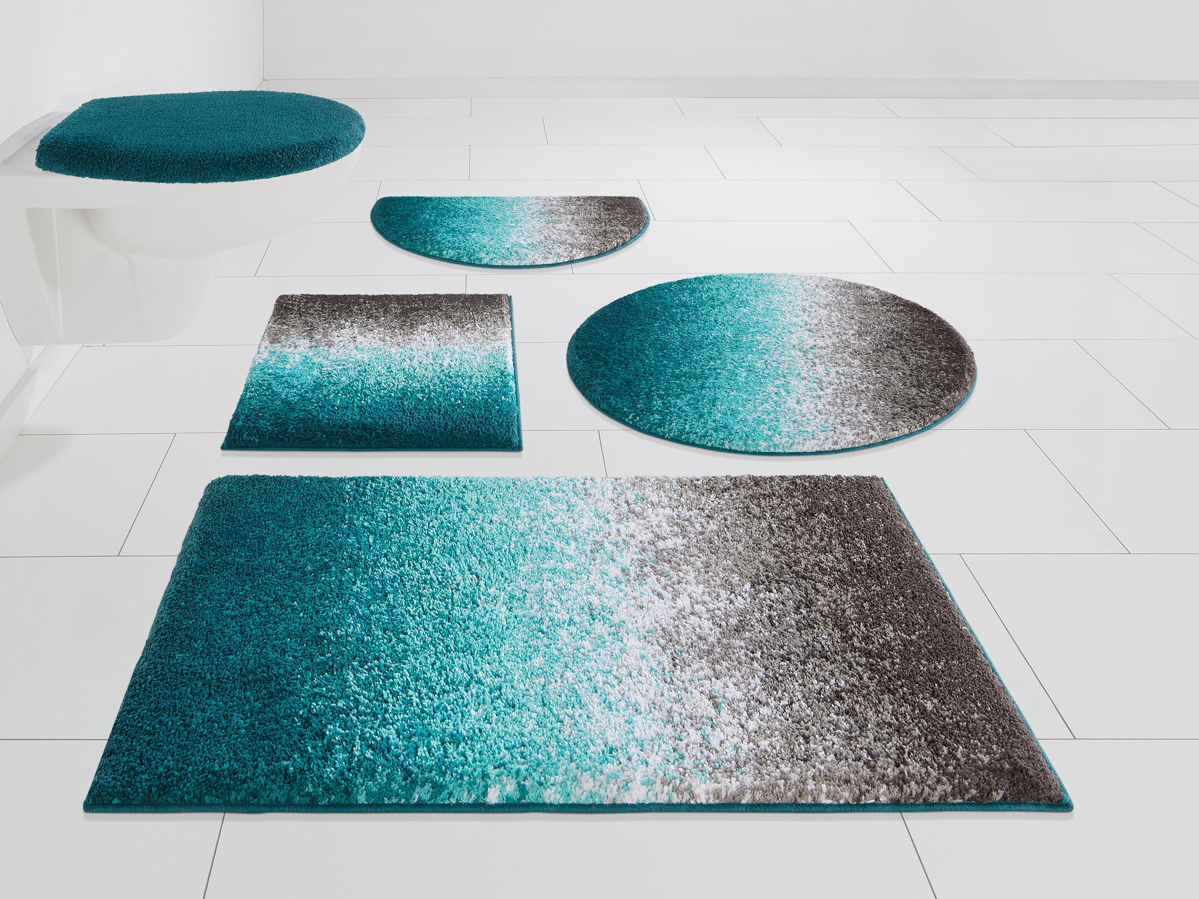 my home Badematte »Elif, Badvorleger, Badezimmer Teppich« Höhe 15 mm rutsch günstig online kaufen